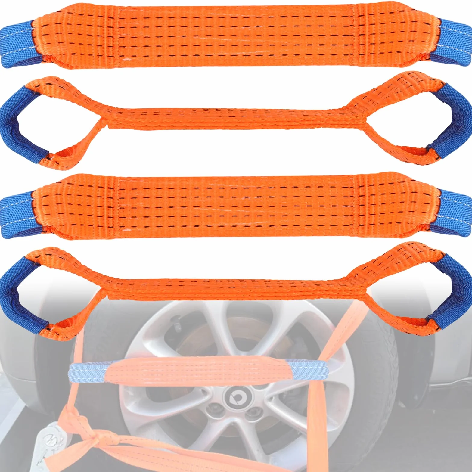 Correas Tensoras para Transporte de Coche 50 mm Cortas Remolque