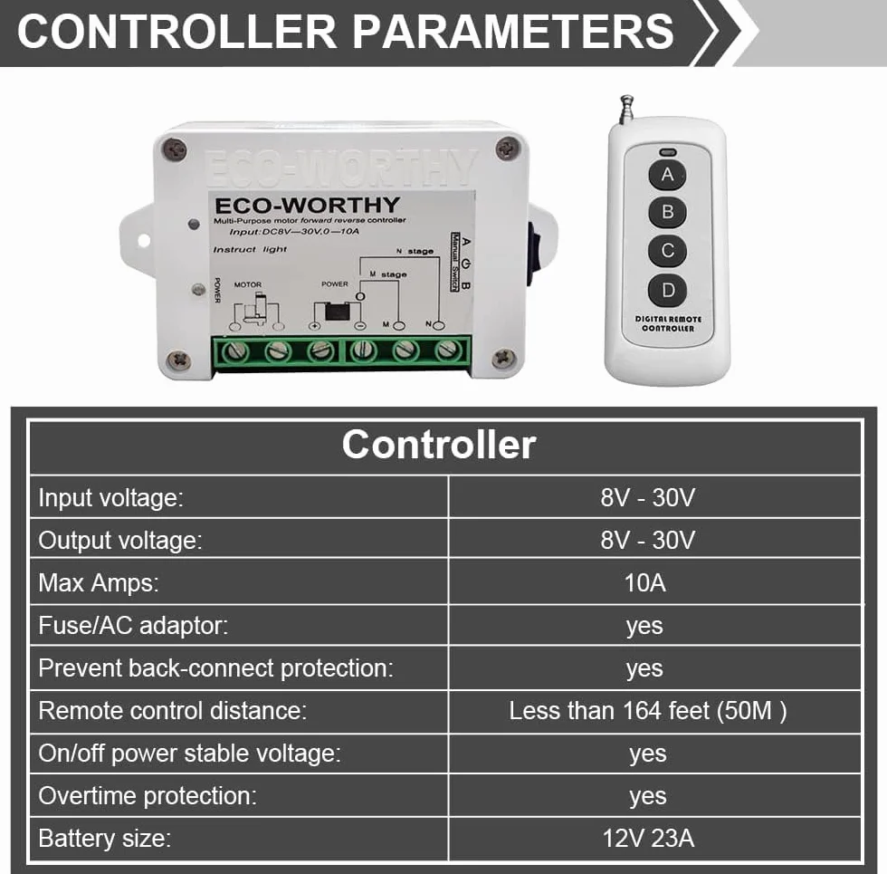 DCHOUSE Actuador lineal 12V 6 pulgadas 150 mm CC inalámbrico con soportes de montaje
