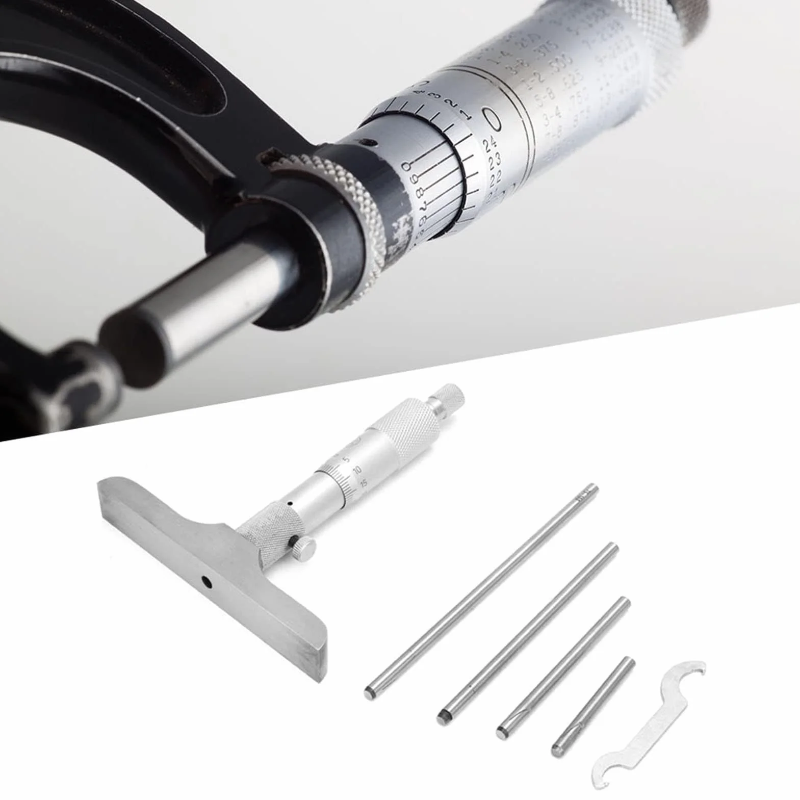 Micrómetro De Profundidad 0.01 Mm 0-100mm 5 Piezas Medidor De Profundidad Bielas