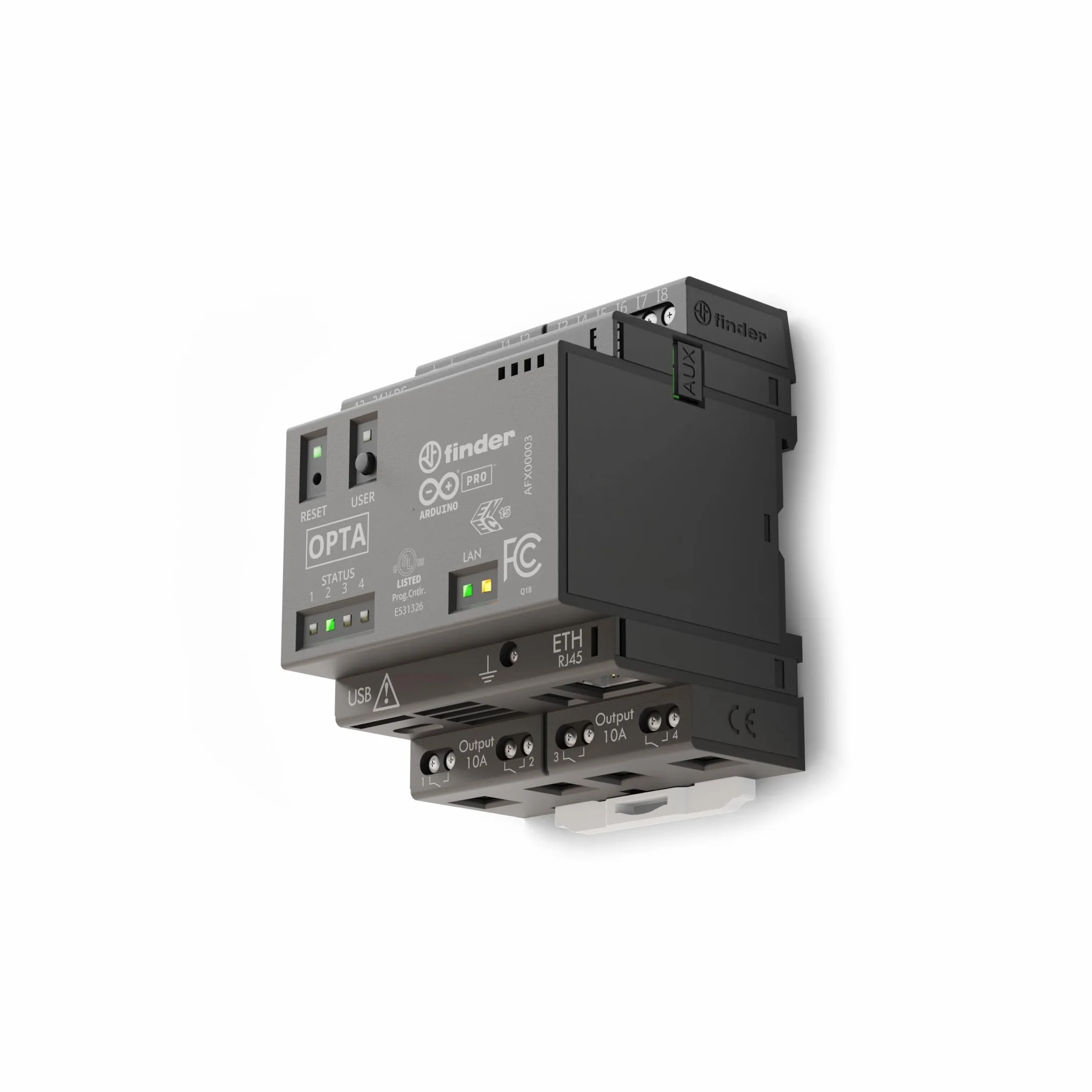 Arduino Opta Lite [AFX00003]: controlador compacto para IoT industrial con E/S digitales, entradas analógicas, compatibilidad con Modbus y Edge Computing para sistemas de automatización y control