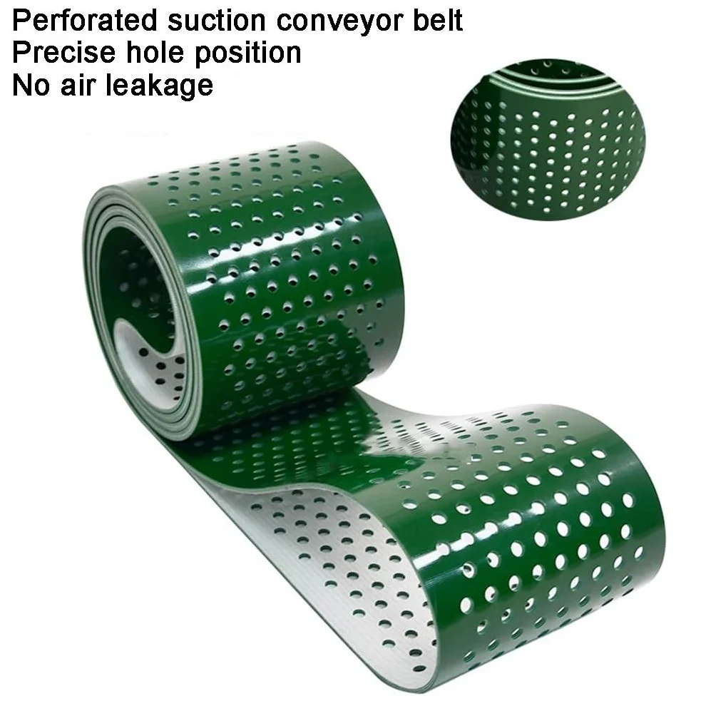 Cinta transportadora de PVC industrial ligera para un transporte eficiente y uso de línea de montaje plana en producción comercial, duradera, flexible y de alto rendimiento, color verde, 0.3 x