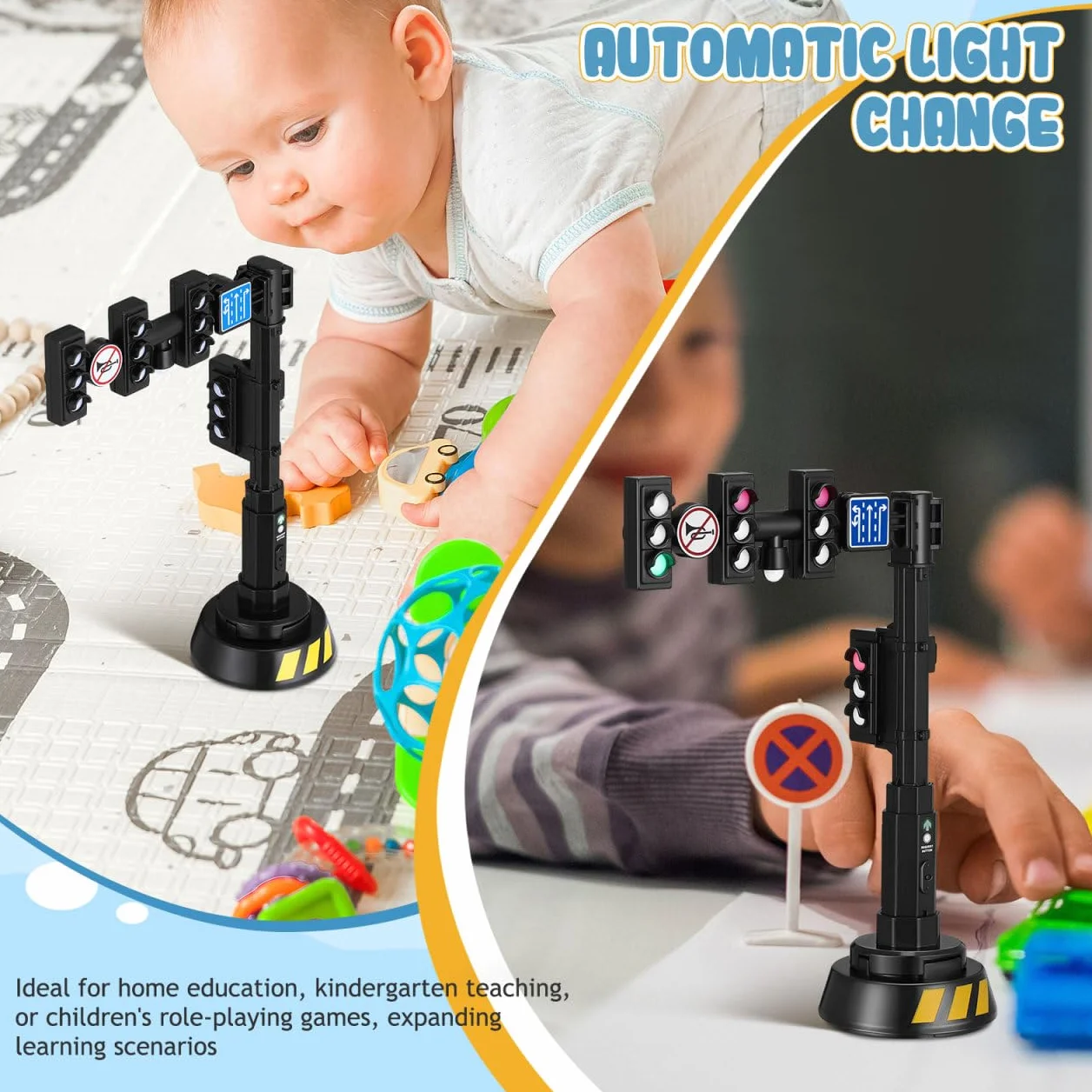 Semáforos simulados para niños ibasenice, modelo de semáforo mini para aulas, mesa de arena, materiales de bricolaje, indicador de tráfico de seguridad