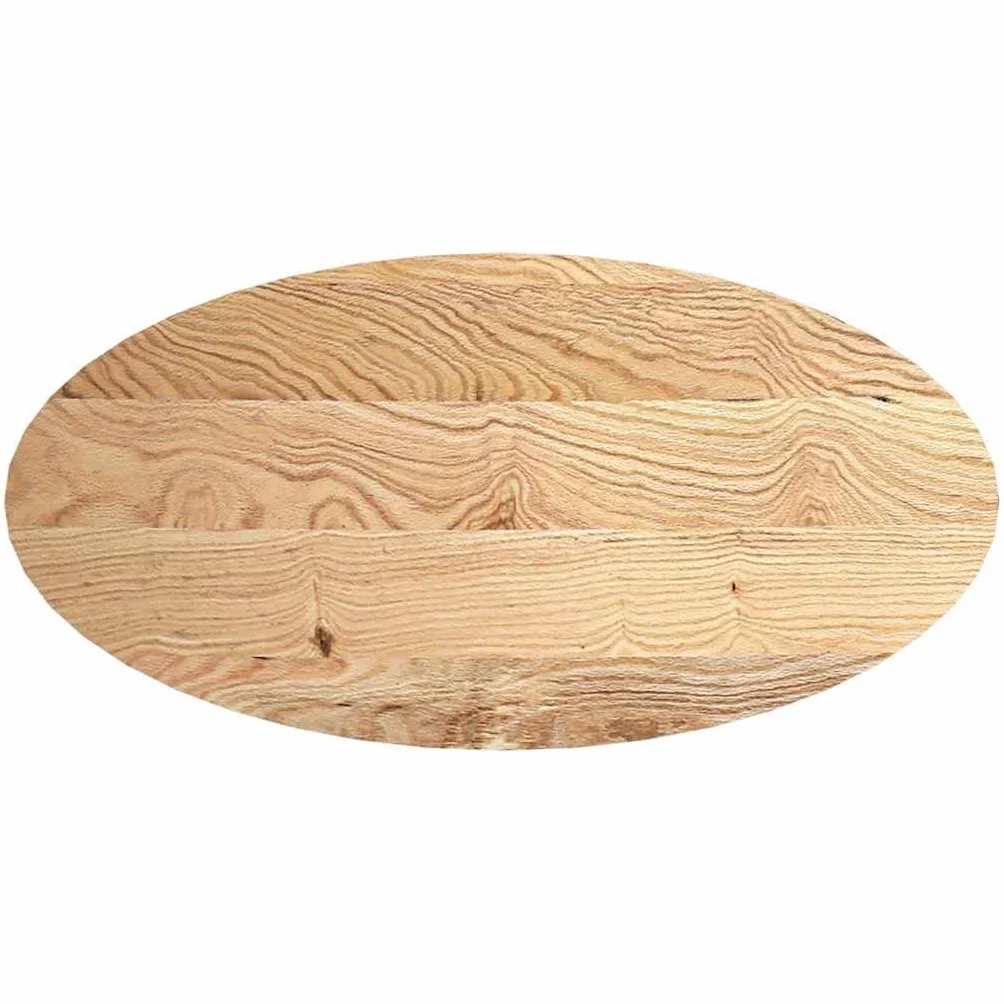 vidaXL Tablero de Mesa Ovalado Madera Maciza de Roble 120x60x2 cm