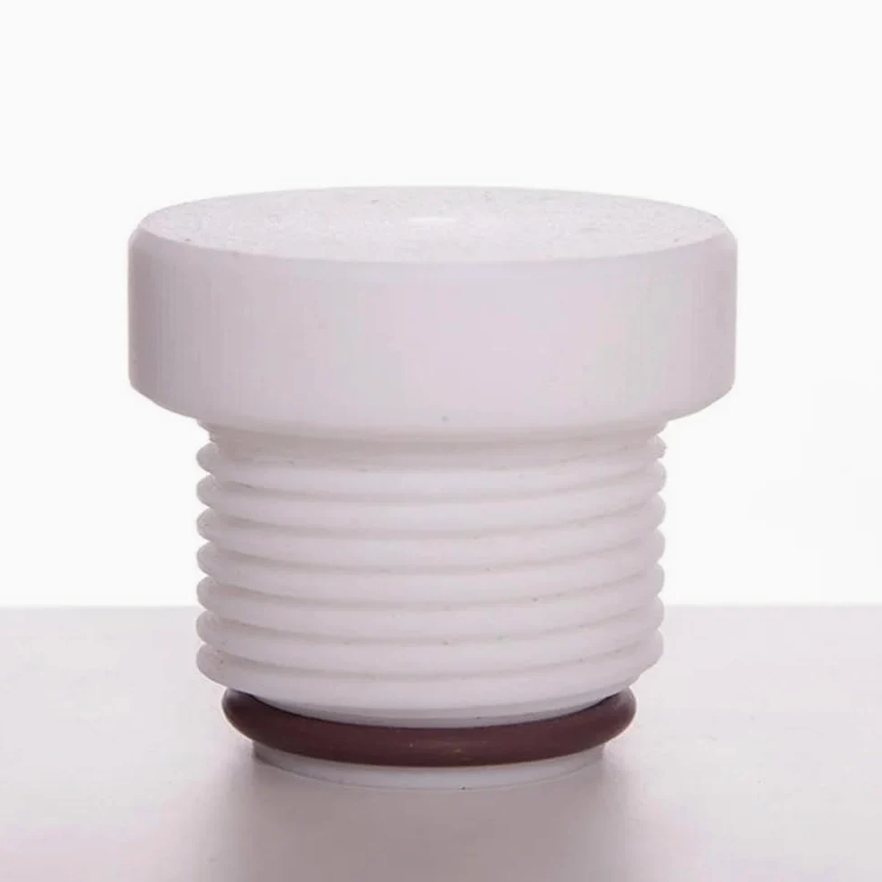 Cristalería de Laboratorio Tapón de PTFE con rosca for botella resistente a la presión, 7#, 15# y 25#, con junta tórica B10(B100025F)