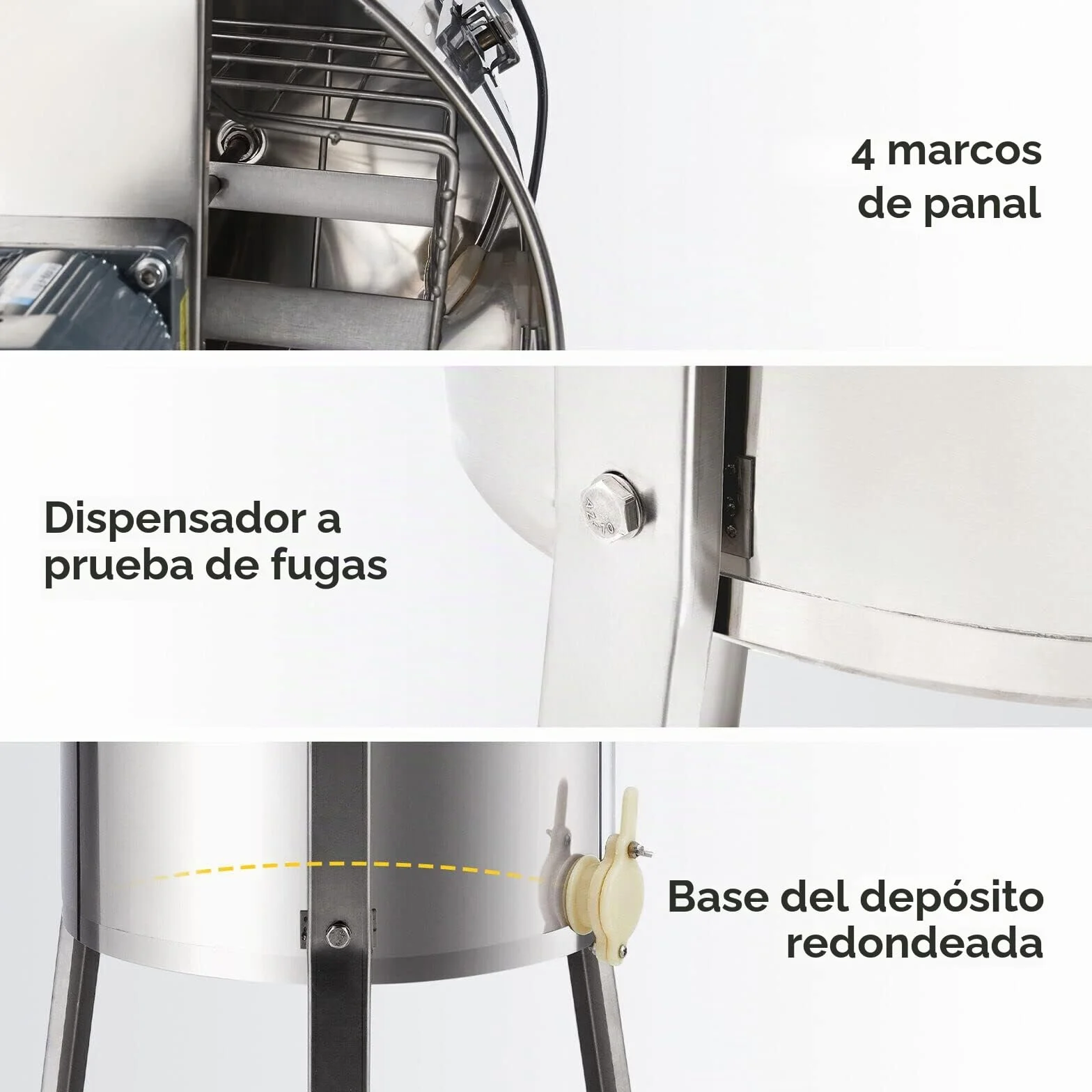 Extractor de miel eléctrico de acero inoxidable, extractor de miel, extractor eléctrico tangencial, colector de miel, 220 V, 120 W, extractor de miel, apicultor para apicultura, abeja, compatible con