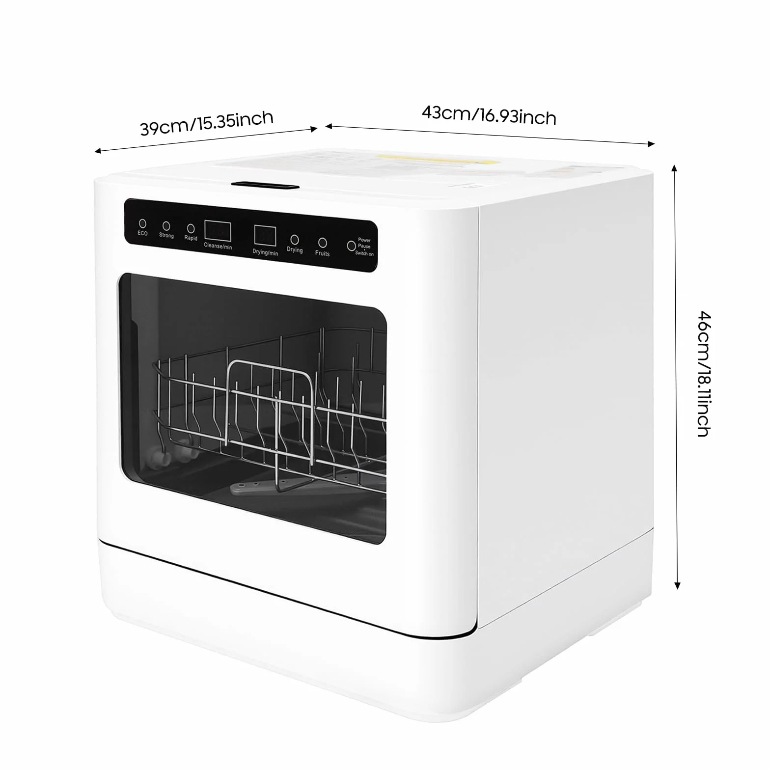 Mini lavavajillas portátil 800 W 4 modos de lavado para oficina camping autocaravana