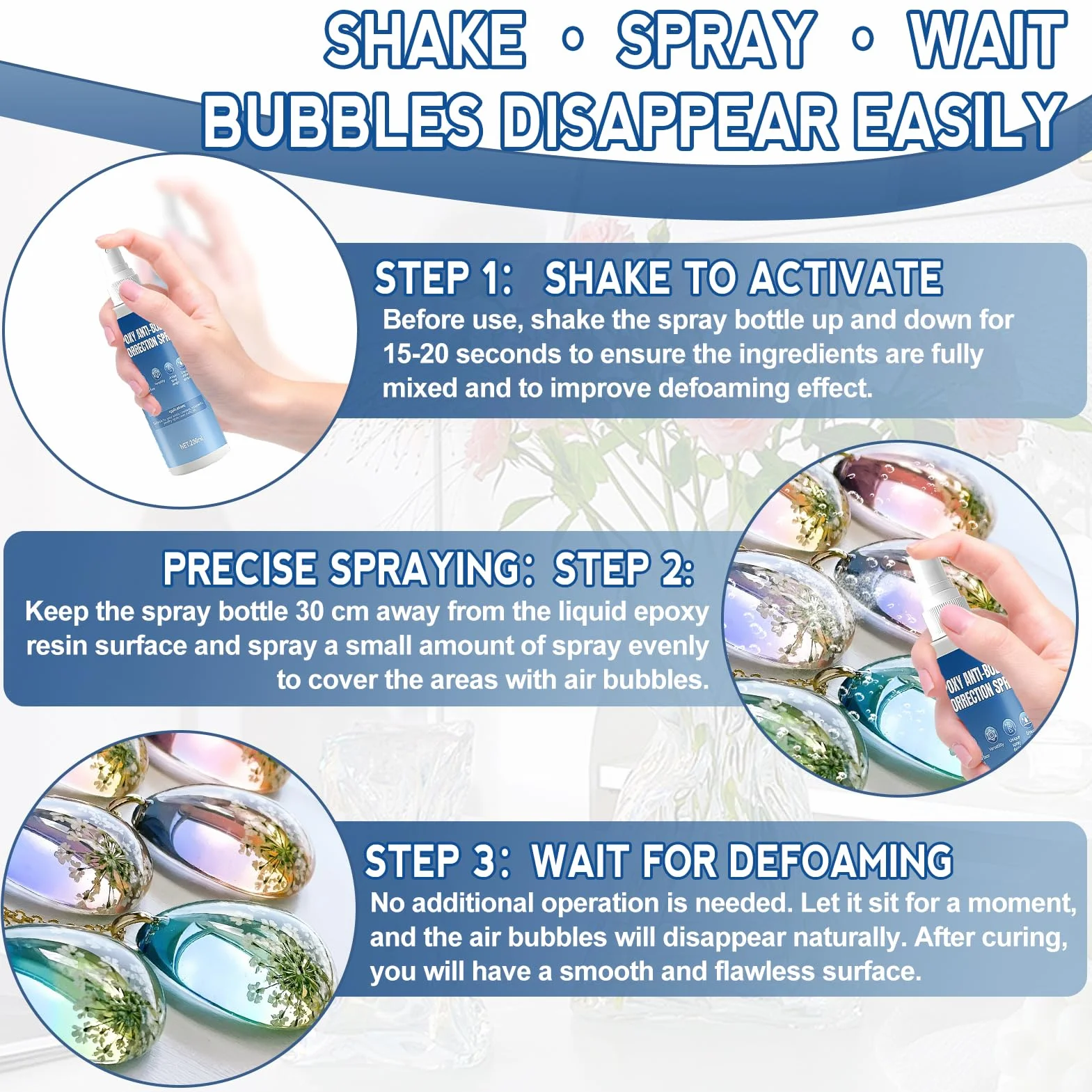 Spray Anti-Burbujas Para Resina Epoxi, Elimina Burbujas Superficiales, 200ml