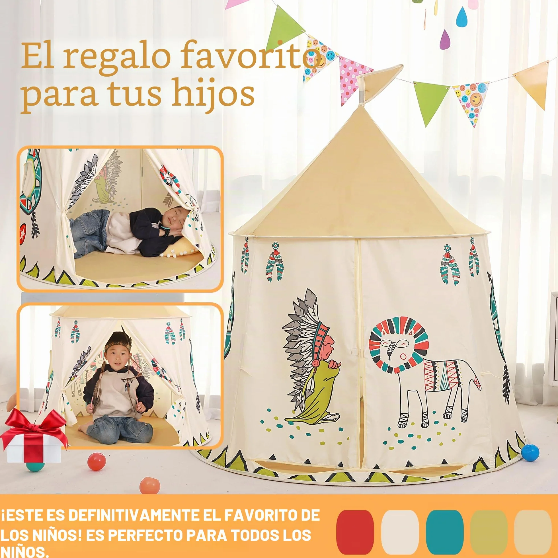 Tienda de Juegos para niños Carpa Tipi Castillo de Princesa EN71