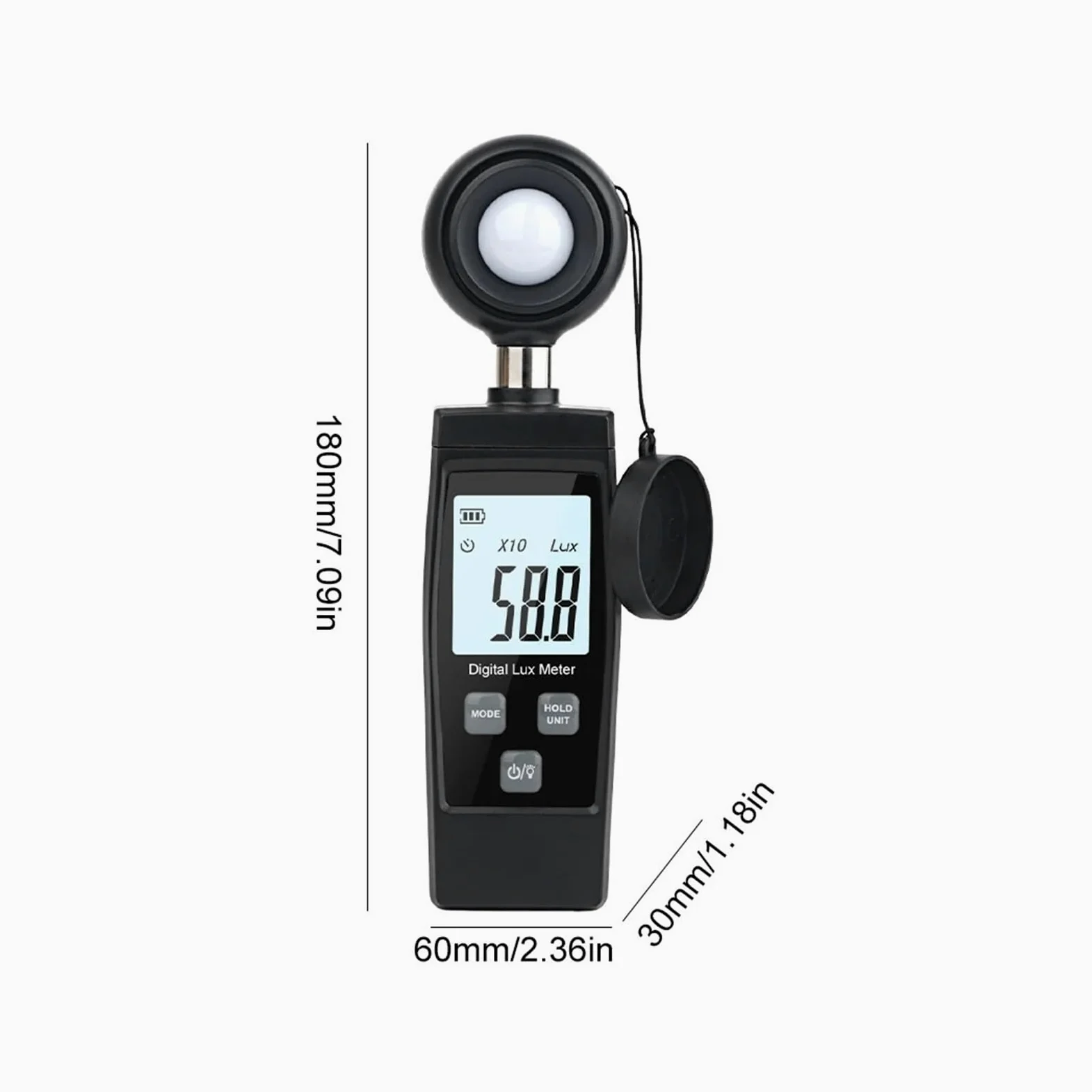 Mini Medidor Digital De Lux 0-200000 Lux, Iluminómetro Portátil, Fotómetro De Alta Precisión, Medidor De Luz, Medidor De Medida Lux/FC