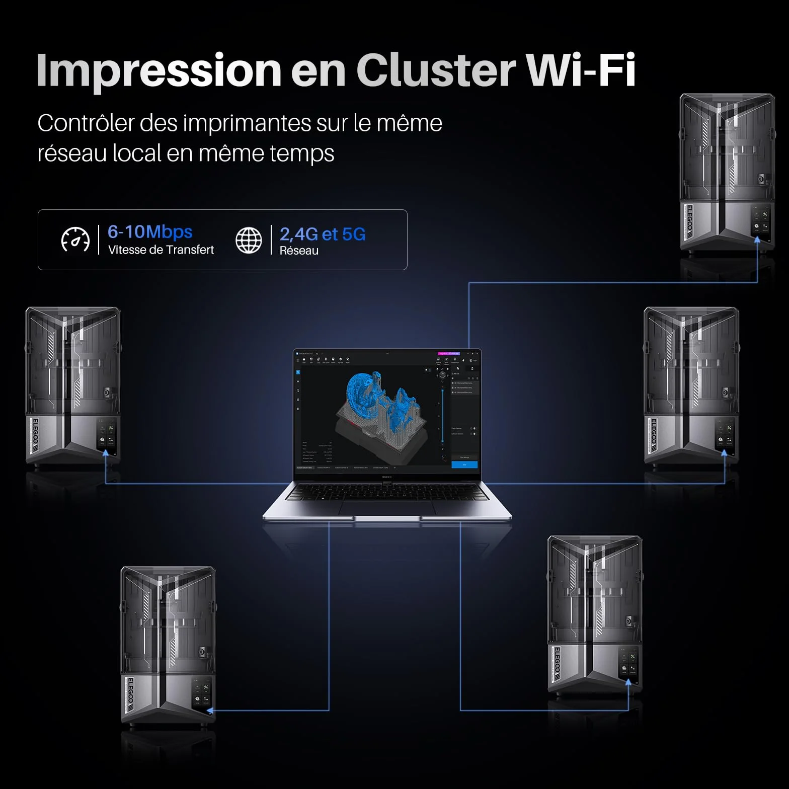 ELEGOO Saturn 4 Ultra Impresora 3D Resina 12K MSLA, Nivelación automática, Impresión 3D rápida a 150 mm/h, Cámara AI, impresión en clúster WiFi, gran tamaño de impresión 220 x 122,28 x 218,88 mm³