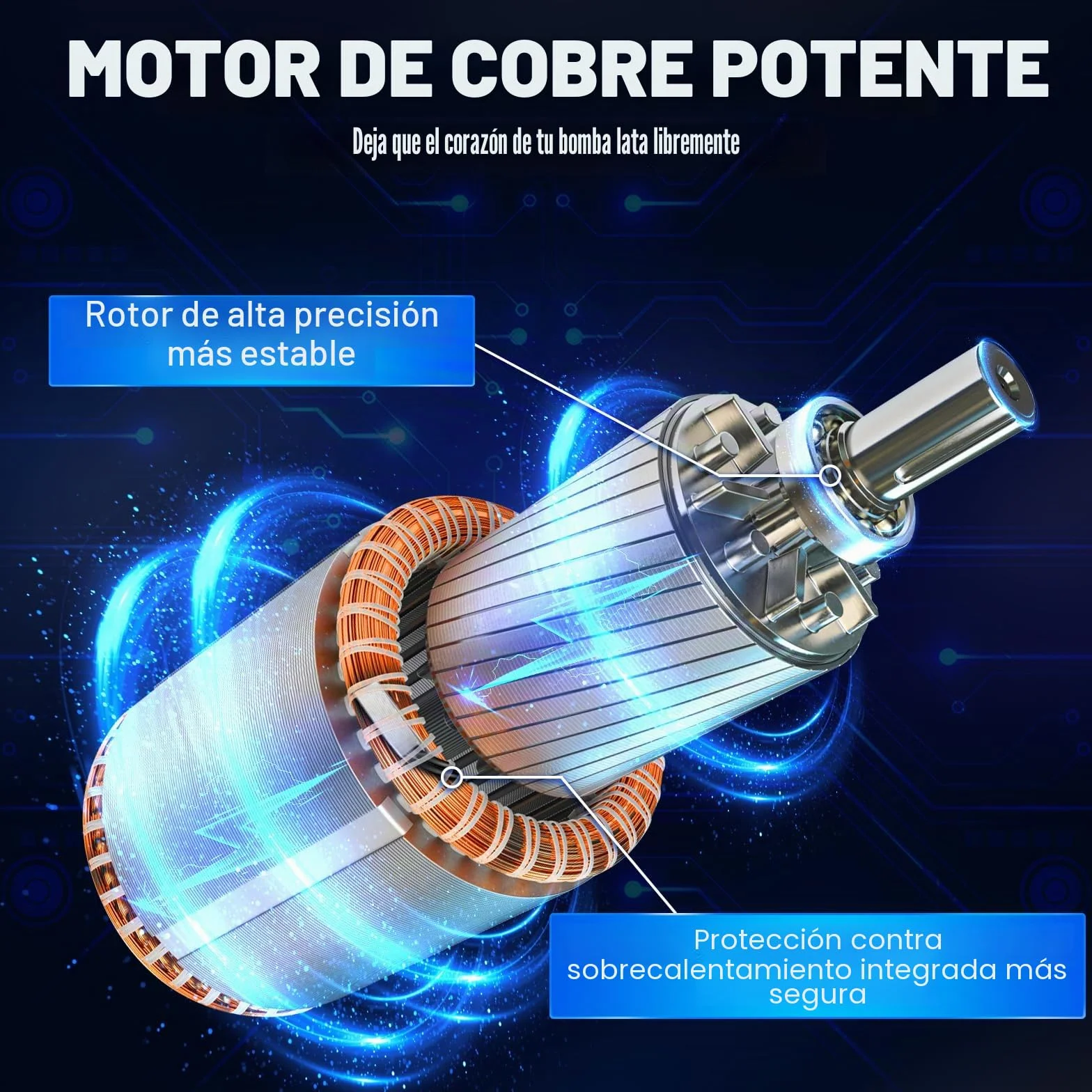 VEVOR S220V370W Bomba de agua para pozos profundos, plata