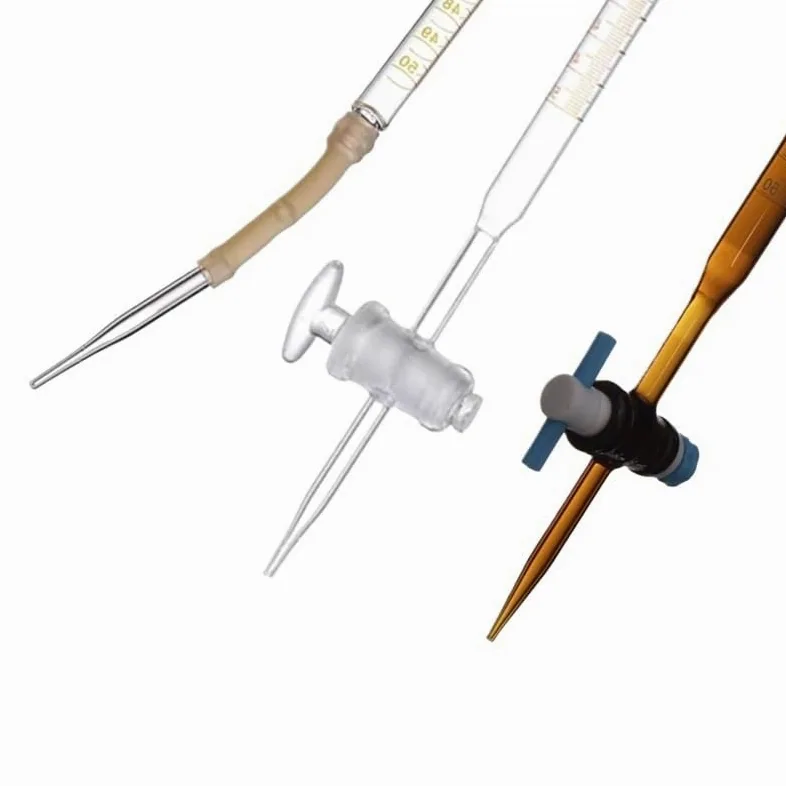 Buretas de vidrio, Bureta de valoración clase A Llave paso PTFE Línea azul Vidrio borosilicato Multicolor 10 ml 25 50(Brown acidic burette 25ml)
