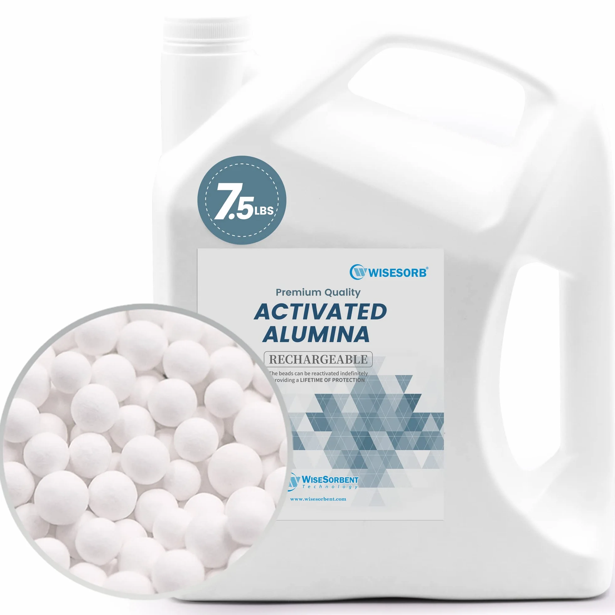 Alúmina Activada 3,4 kg Gránulos Desecantes Reutilizables Absorbente de Humedad
