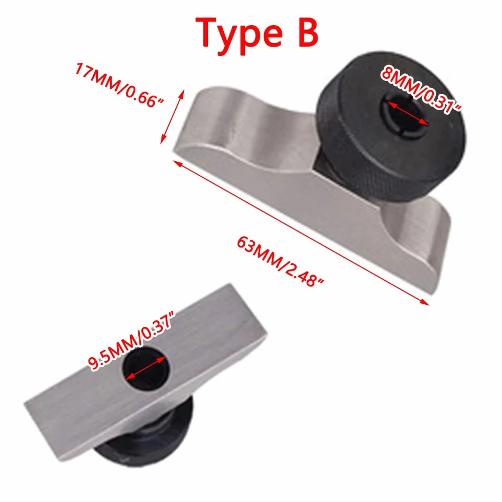 Base inferior para medidor de profundidad, 63 x 17 mm para indicador de dial