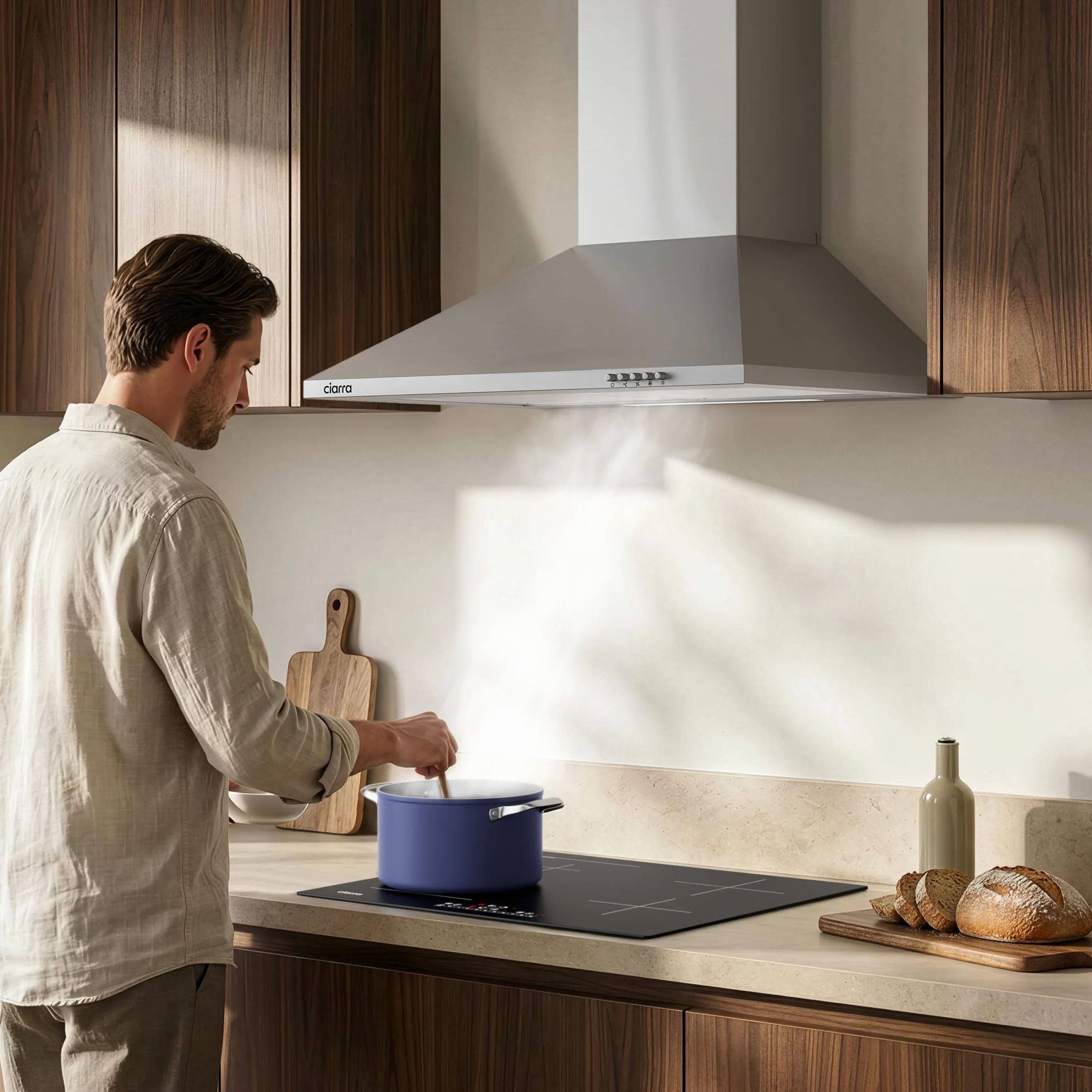 CIARRA CBCS6201 Campana Extractora 60cm 370m³/h 40W Clase A++ Acero Inoxidable