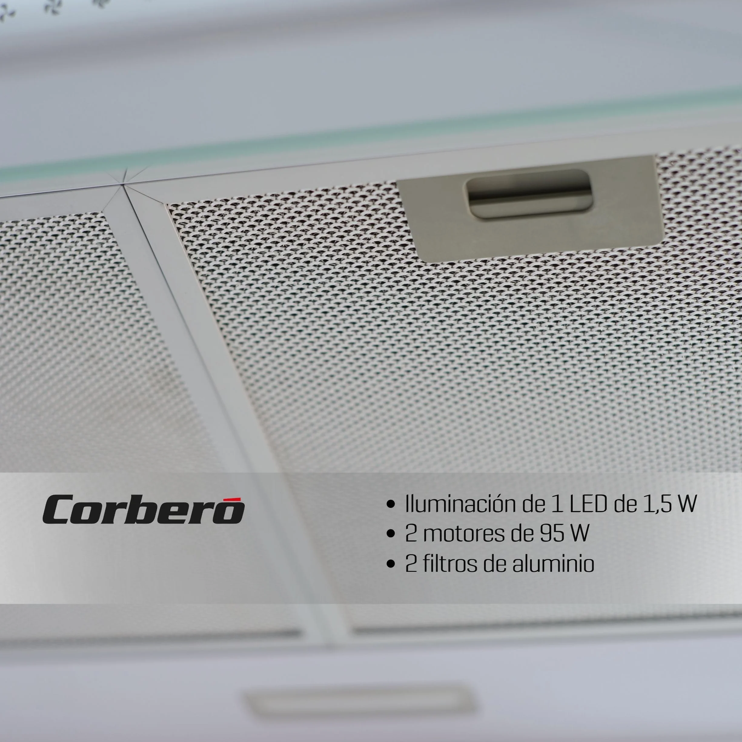 Corbero Campana Convencional 60 cm SELATI640W 400 m3/h 65db 191,5 W Blanco
