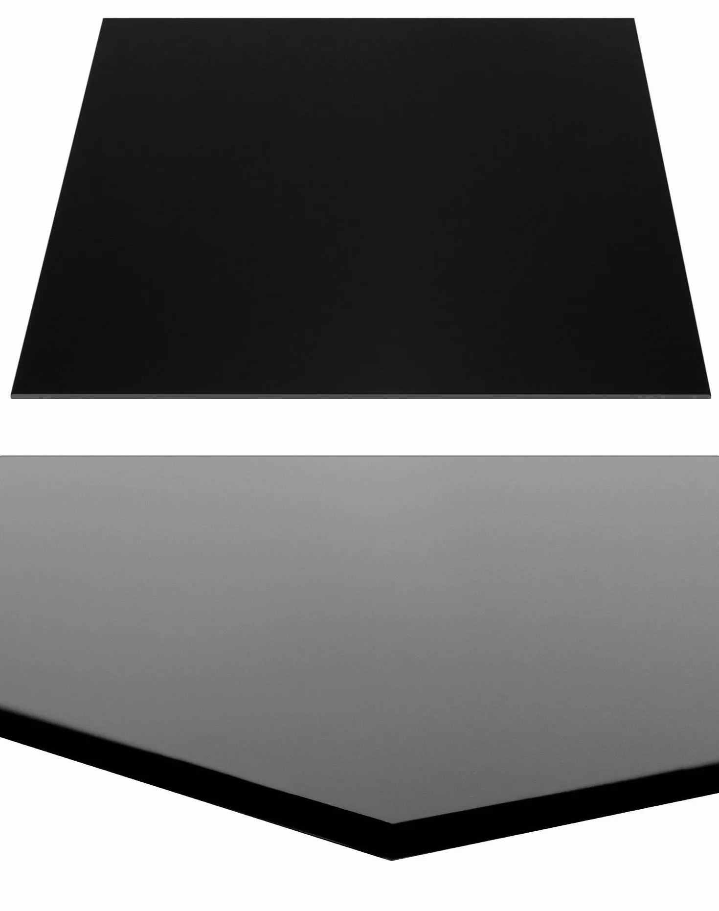 QWORK 2 sztuki czarna płyta akrylowa 3mm 30x30cm do dekoracji domu malowania ramek zdjęć
