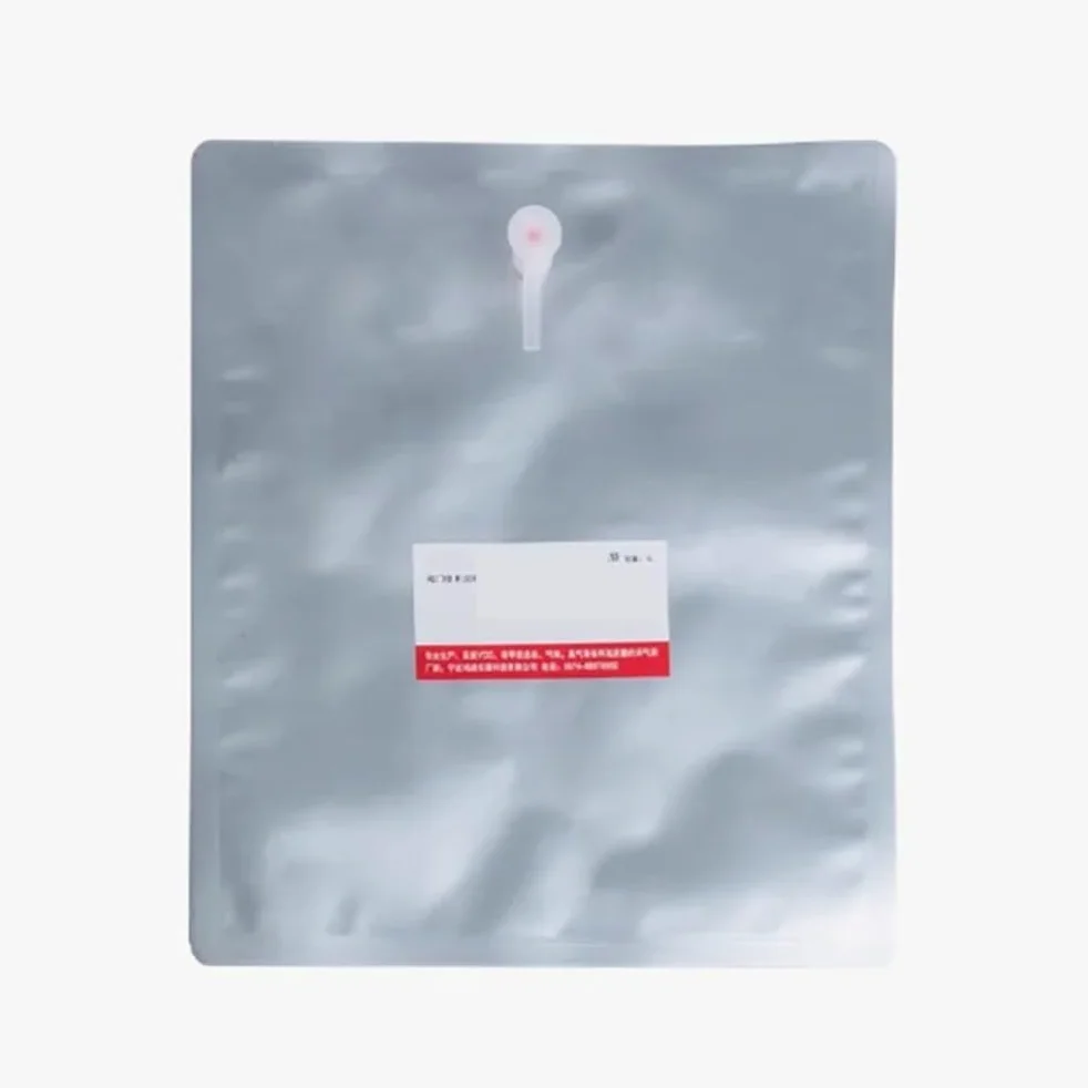 Cristalería de Laboratorio Bolsa de muestreo de aluminio de 5 piezas, bolsa de recolección, bolsa de recolección, válvula simple y doble(0.1L double valve)