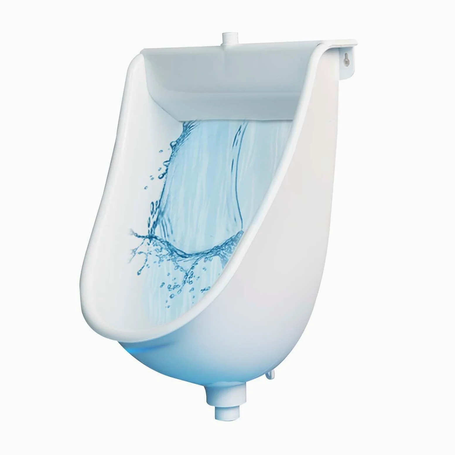 NILoykg& Urinarios De Plástico De Montaje En La Pared para Hombres, Orinales Simples Eficiencia De Lavado De Inodoros Públicos Urinarios, Urinarios Sin Agua con Manguera,Blanco,Surface Mounted