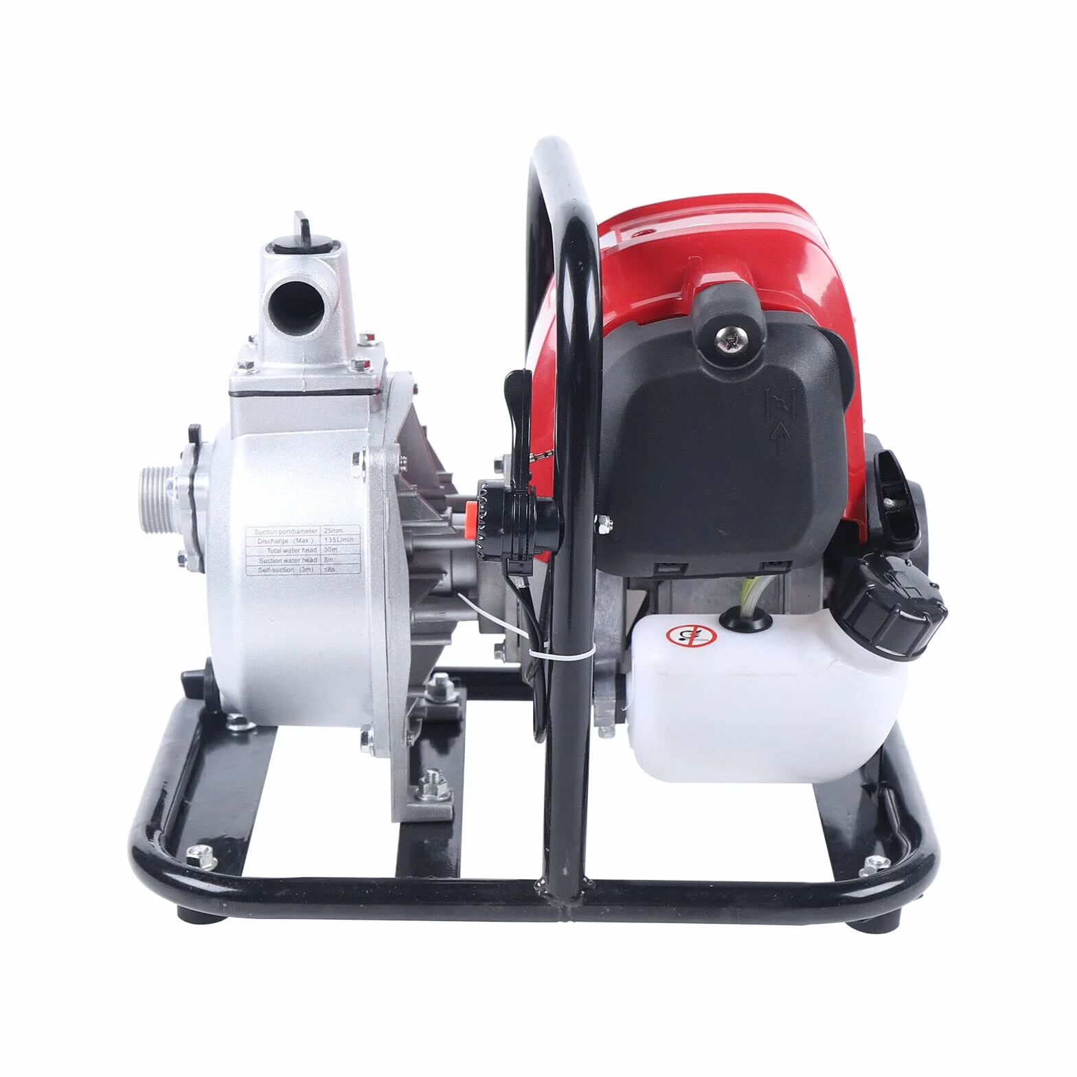 Bomba de Agua de Gasolina de 1,2 kW - 4 Tiempos, 1 Pulgada, Alta Presión - Para Riego de Jardín y Campo