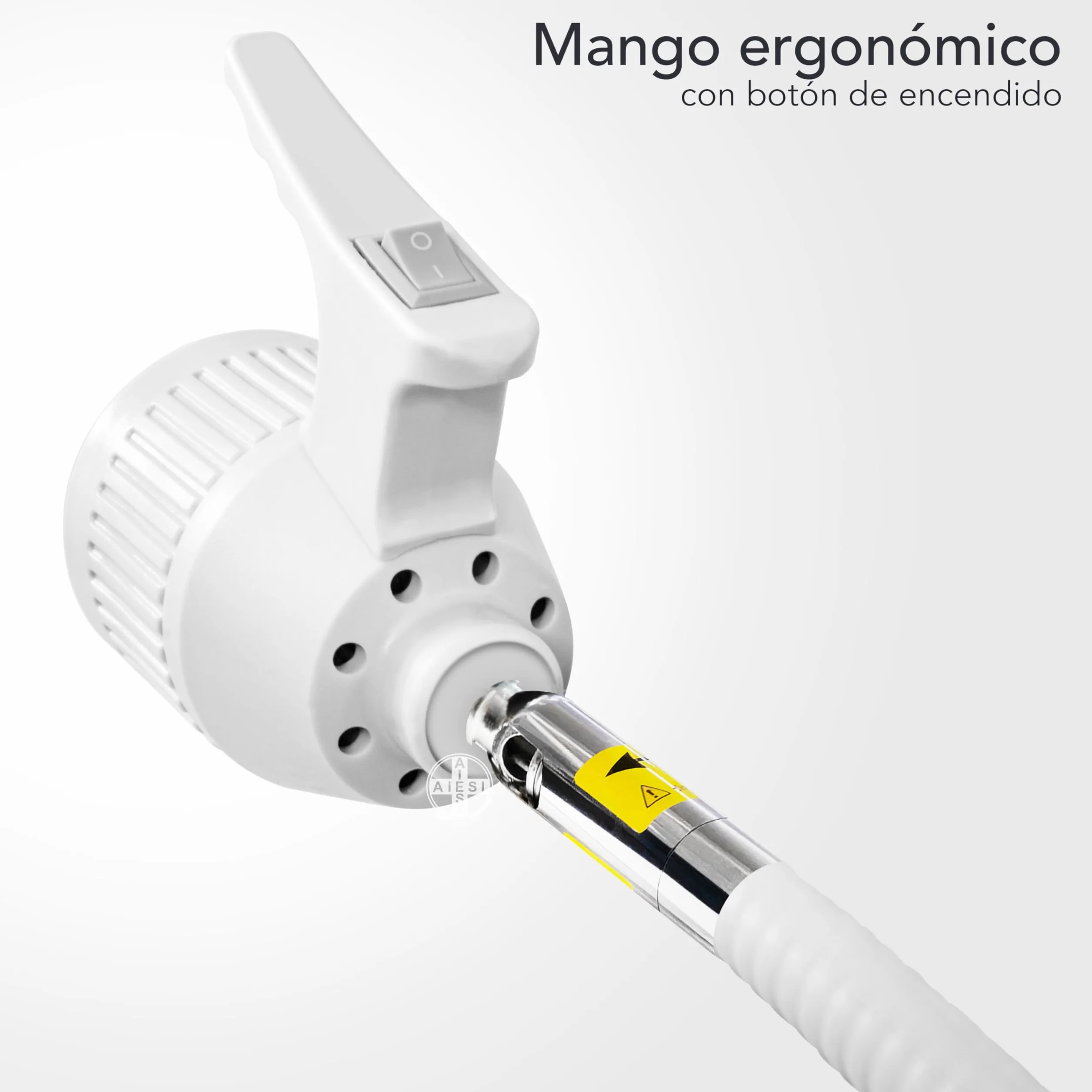 AIESI® Lámpara de exploración médica LED con brazo flexible en soporte con ruedas giratorias para uso médico, Articulación direccional, Garantía 24 meses