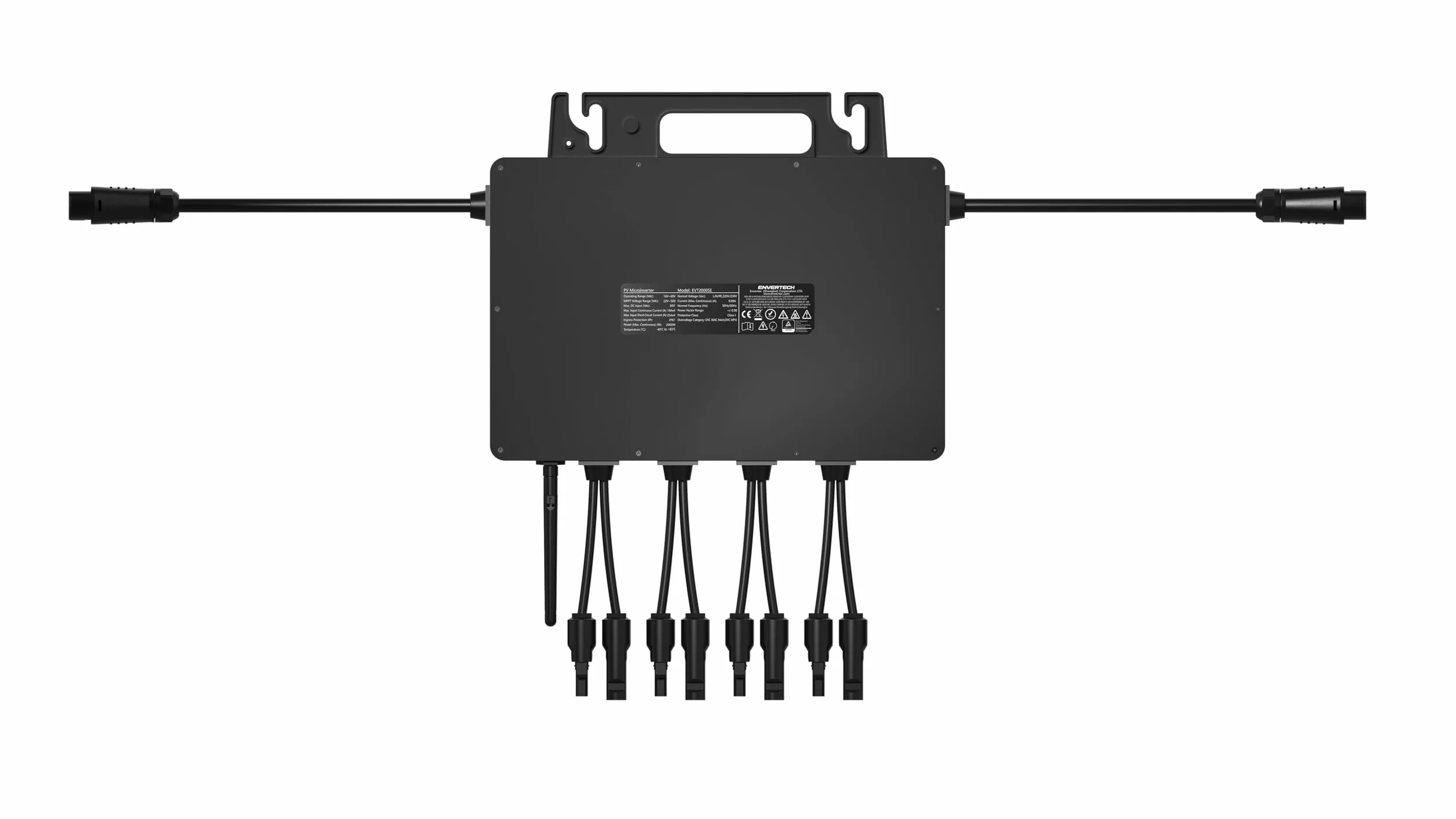 ENVIRON - Microinversor Envertech EVT2000SE 2000 W con Wi-Fi integrado para central eléctrica de balcón y Bluetooth (elemento de control: 0% según § 12, apartado 3, UStG) microinversor Solar PV 2000