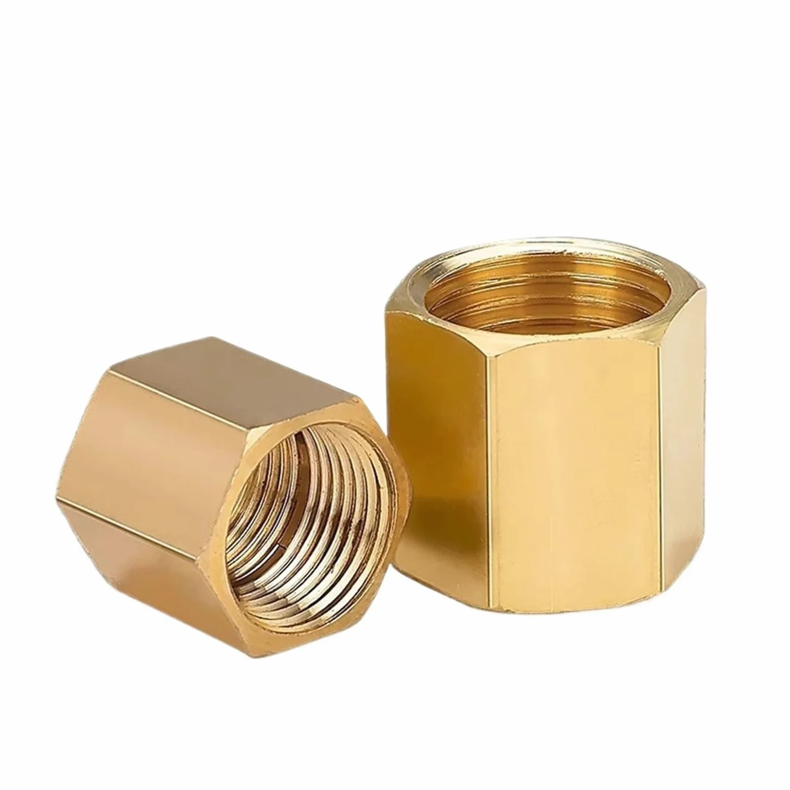 10Pcs 1/8" 1/4" 3/8" 1/2" 3/4" Female Thread Brass Pipe Fittings Hex Nut Rod Connector Coupling For Water Fuel Gas(04-04) Barb Fittings