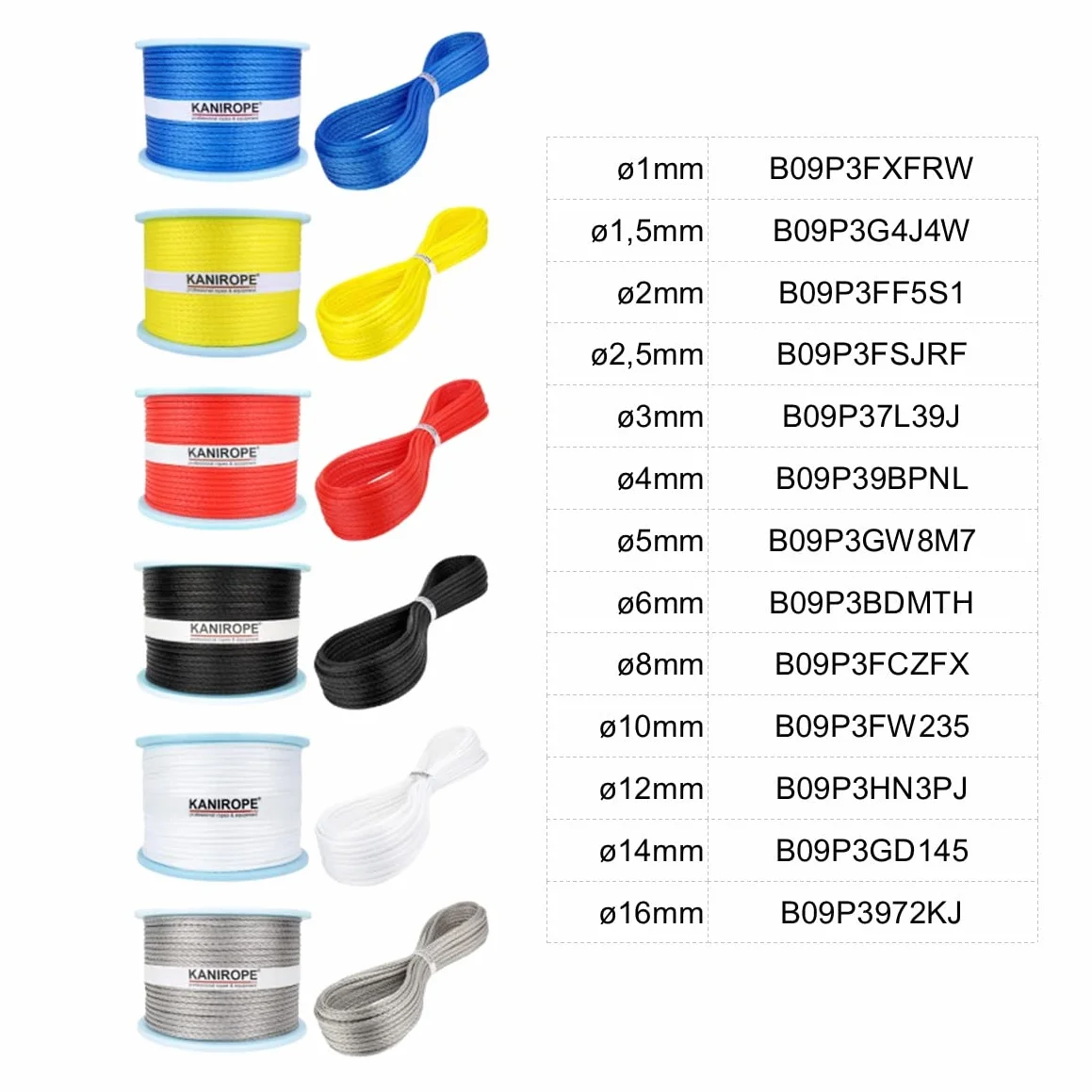 Cuerda Dyneema Pro 1,5 mm 100 m trenzado amarillo