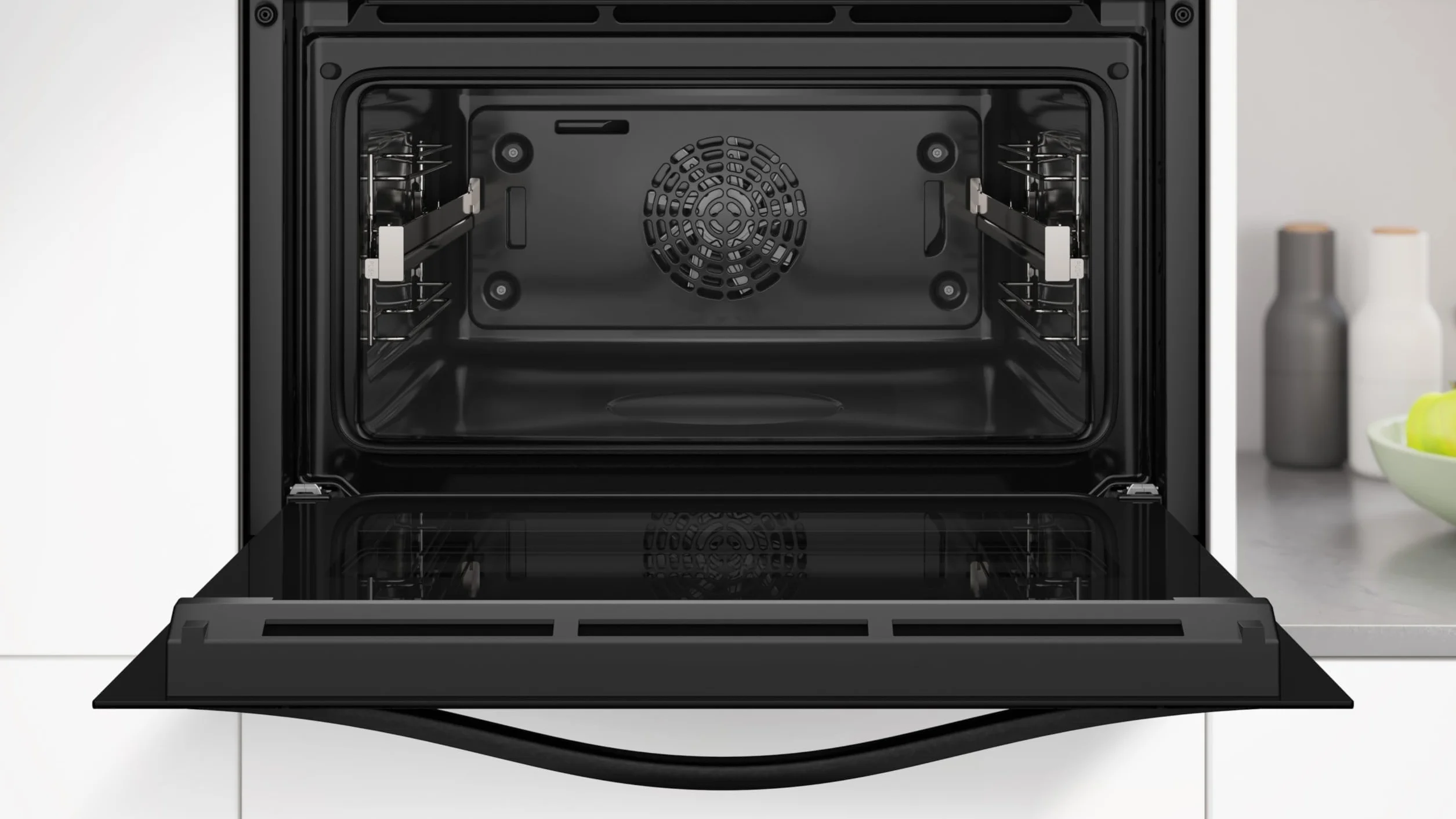 Balay Horno compacto multifunción 45 cm Aqualisis Control Comfort Raíles Flex Cristal Negro 3CB5159N3