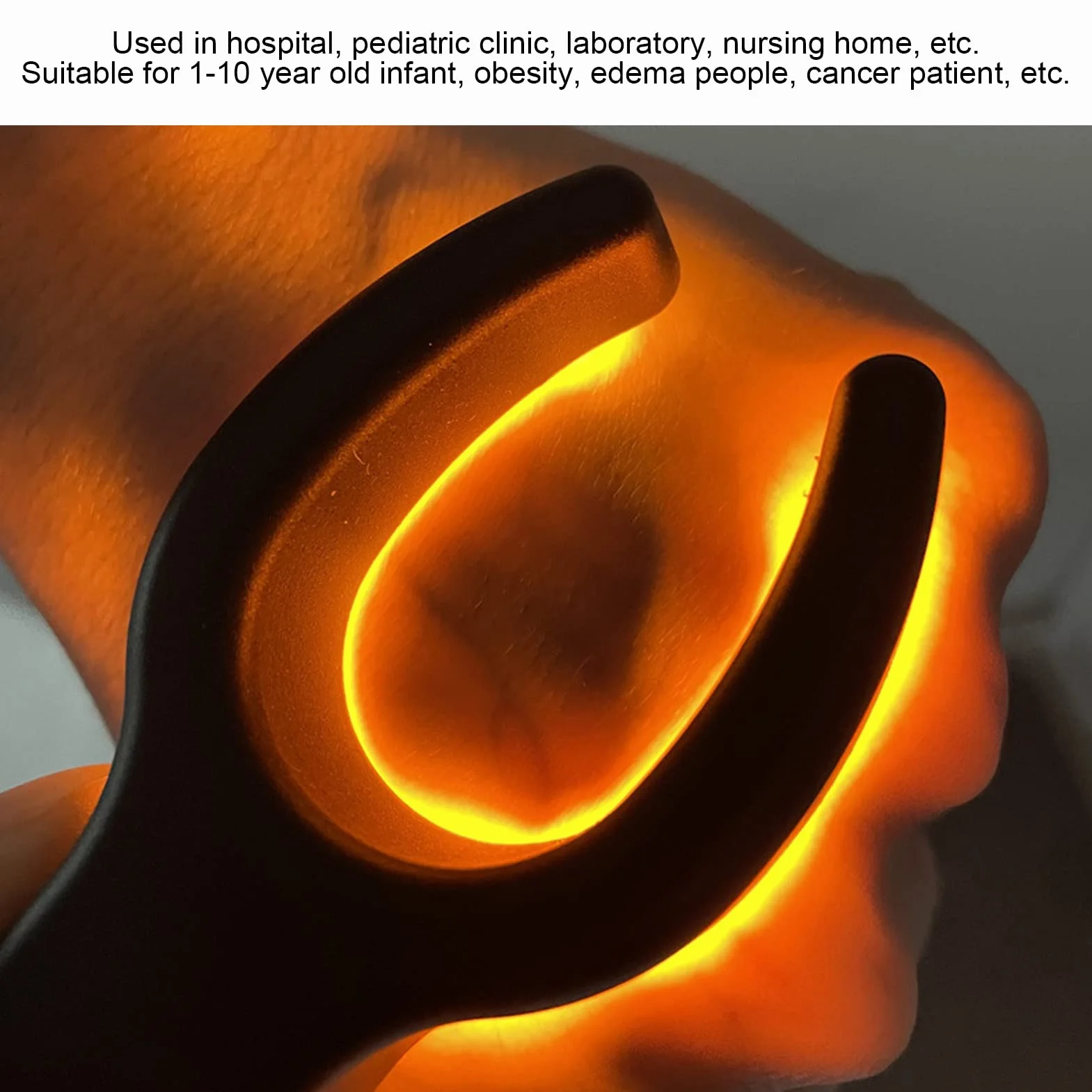 Cryfokt Buscador de Venas LED, Transiluminador de Luz Amarilla USB Recargable Lámpara Localizadora del Visor de Venas Infrarrojos de Mano Instrumento de Visualización Vascular