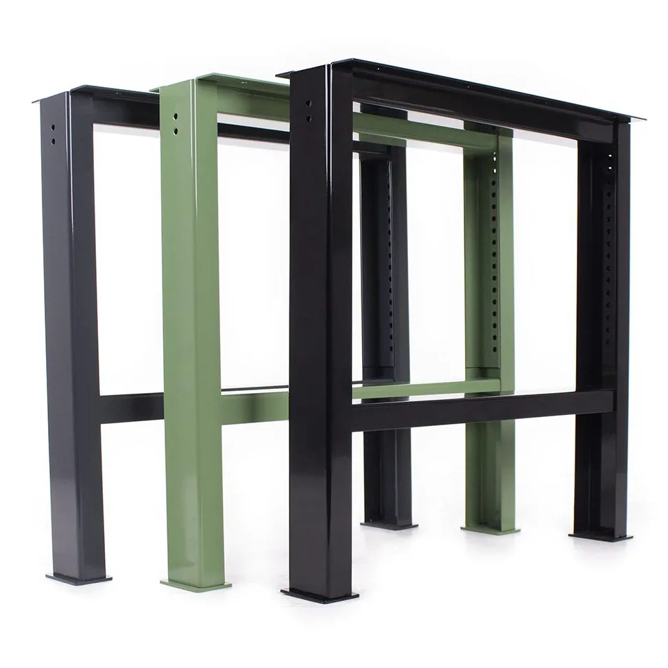 Estructura de banco de trabajo de acero WBG650 7001000 de altura regulable mesa de trabajo taller base de banco de trabajo soporte de metal pie de acero (1 unidad) color gris antracita brillante
