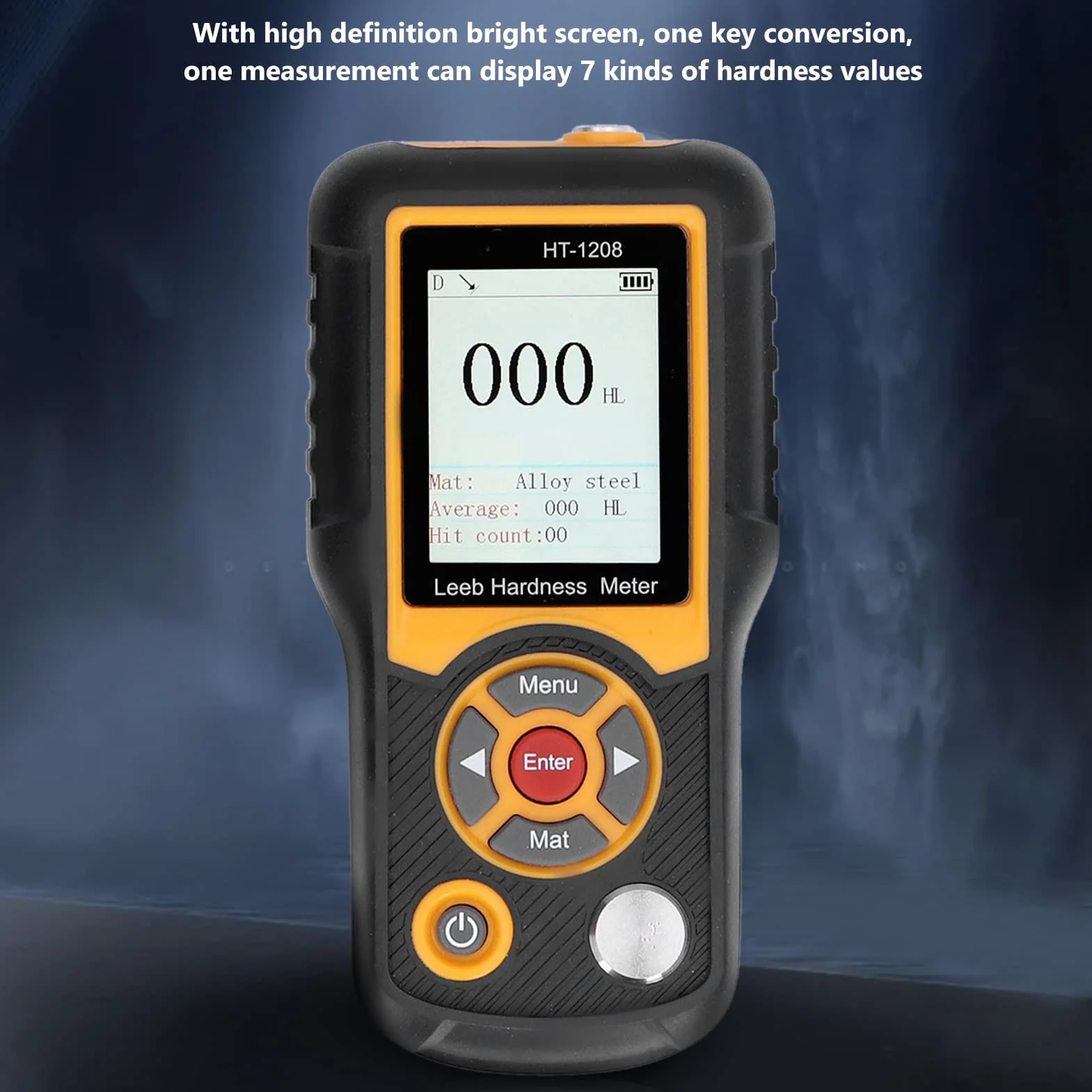 Kit de Probador de Dureza de Metal, Probador Digital Leeb Rockwell Vickers Shore con Escalas Múltiples, Durómetro Medidor de Dureza de Alta Precisión (HT-1208)