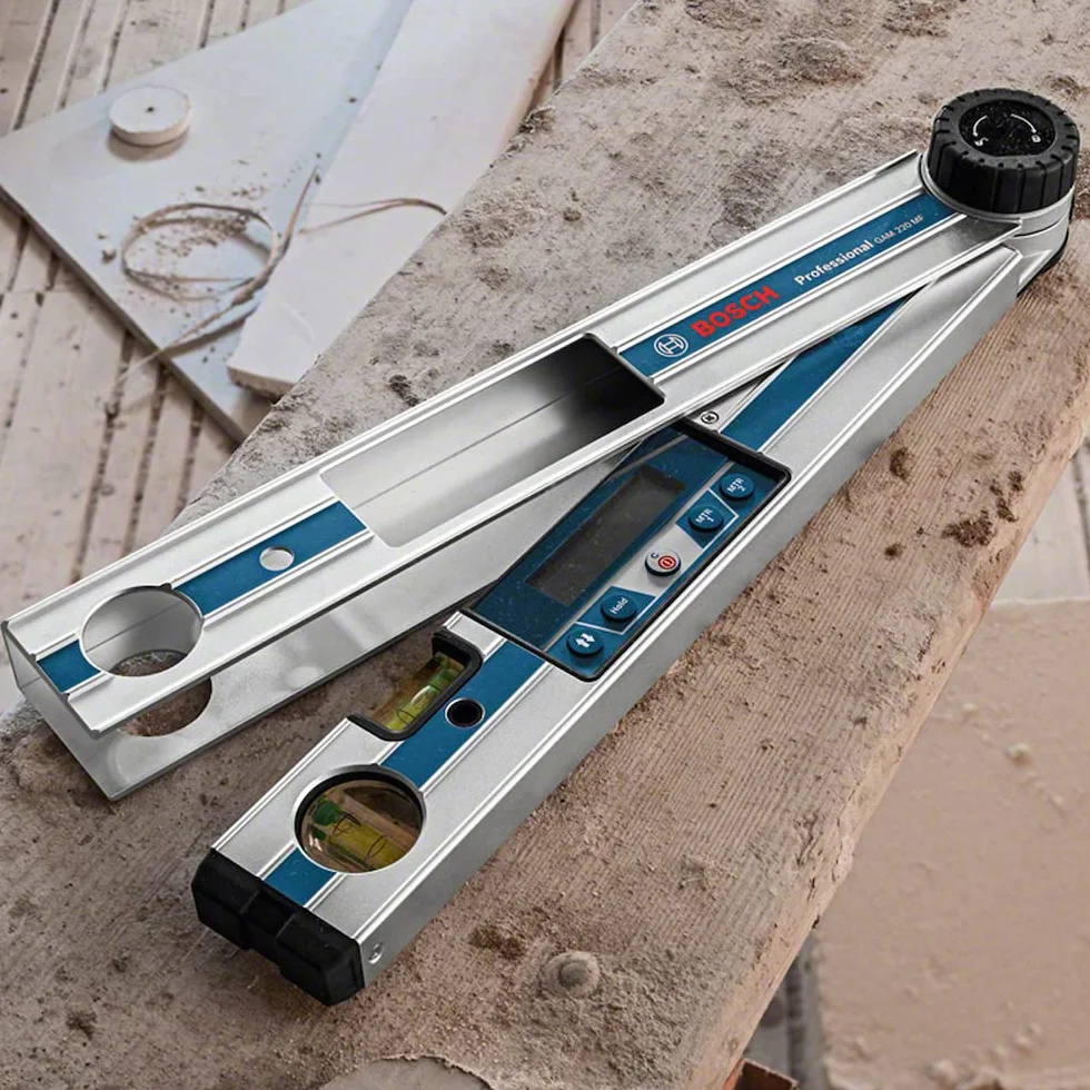 Bosch Professional Medidor digital de ángulos GAM 220 MF (cálculo de ángulos de inglete, margen de medición: 0 - 220º, longitud: 40 cm)