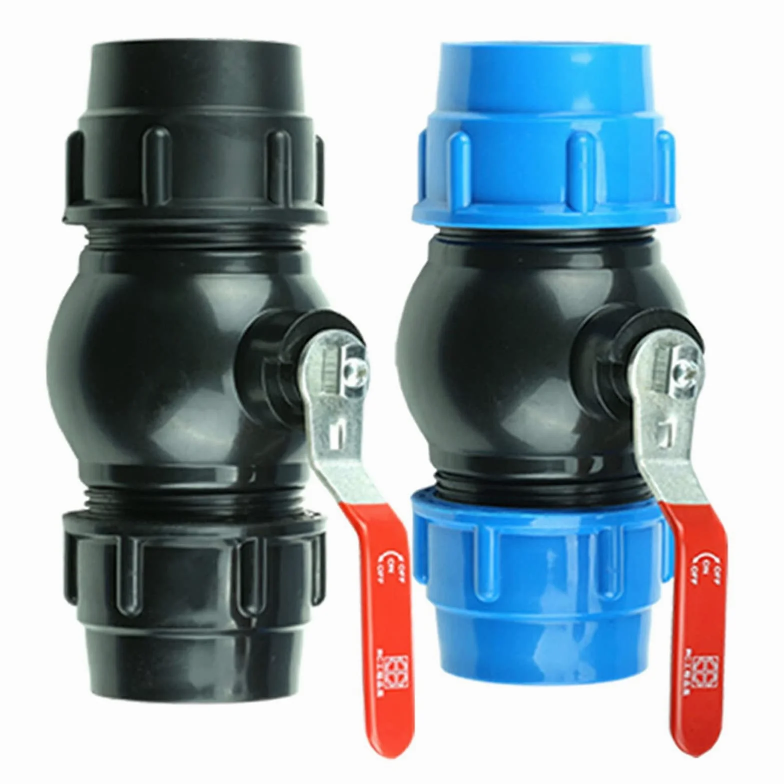 Juntas y conexiones de fontanería de acero inoxida 20/25/32/40/50/ 63mm Plastic Water Pipe Steel handle Quick(Black,25mm)