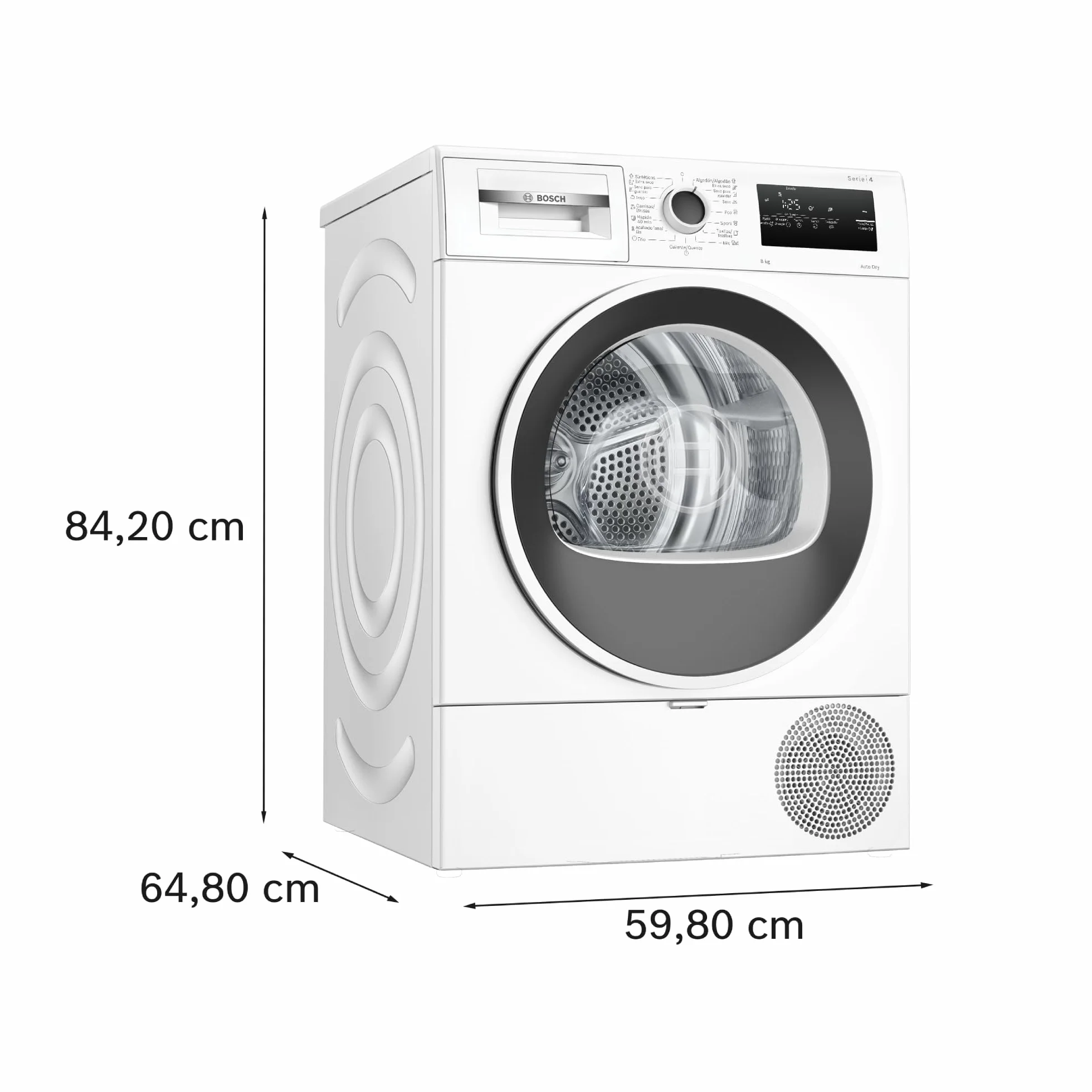 Bosch Secadora con bomba de calor 8 kg Serie 4 WTR85V00ES
