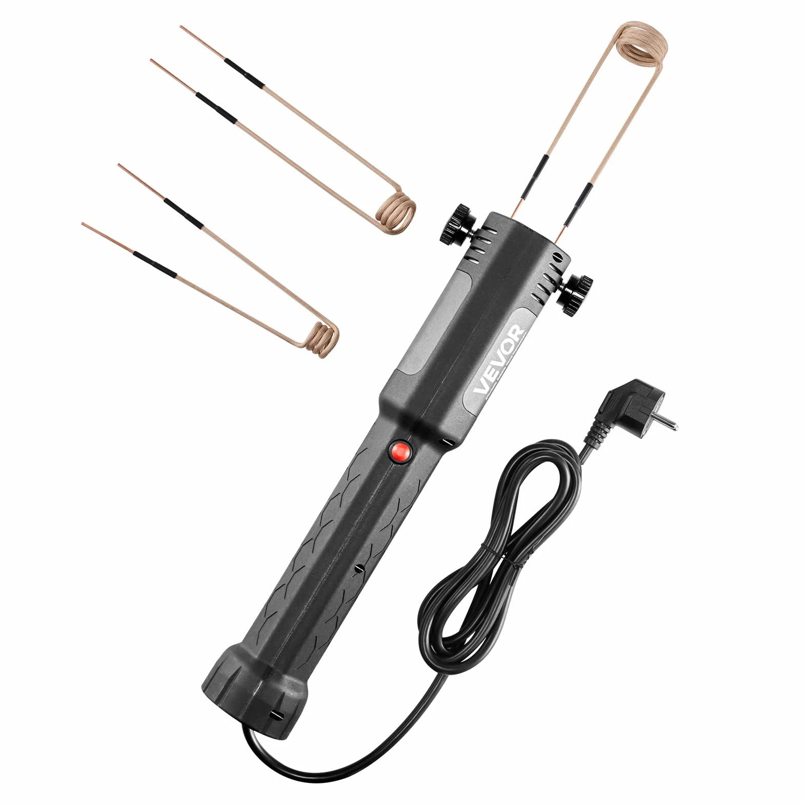 VEVOR Calentador de Inducción para Extracción de Tornillos, 1100 W, Calentador para Extracción de Tornillos Oxidados, Herramientas de Reparación de Taller con 3 Bobinas, 385 x 72 x 74 mm, Negro