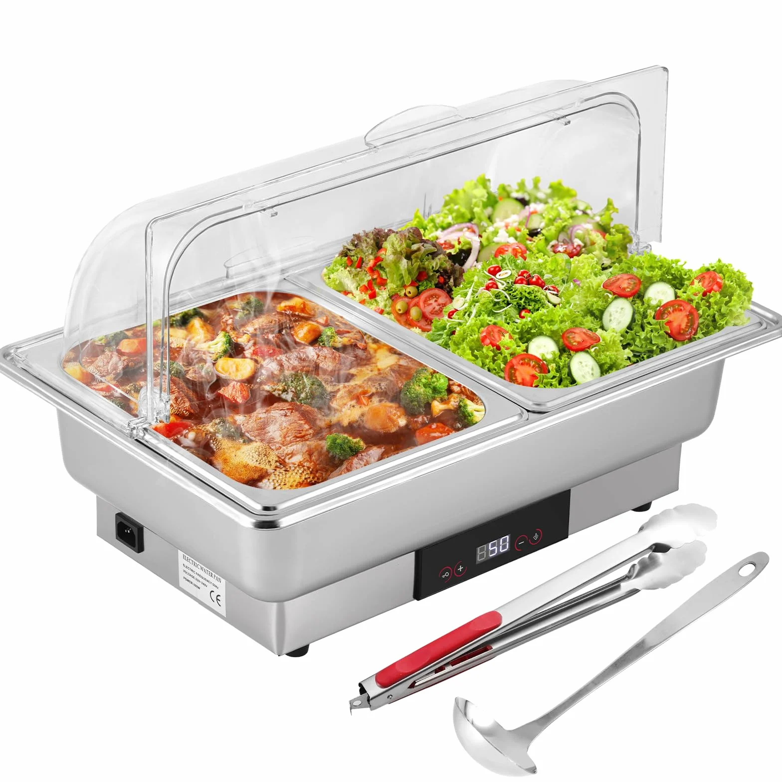 Calentador de Buffet Eléctrico 9L Acero Inoxidable con Control de Temperatura