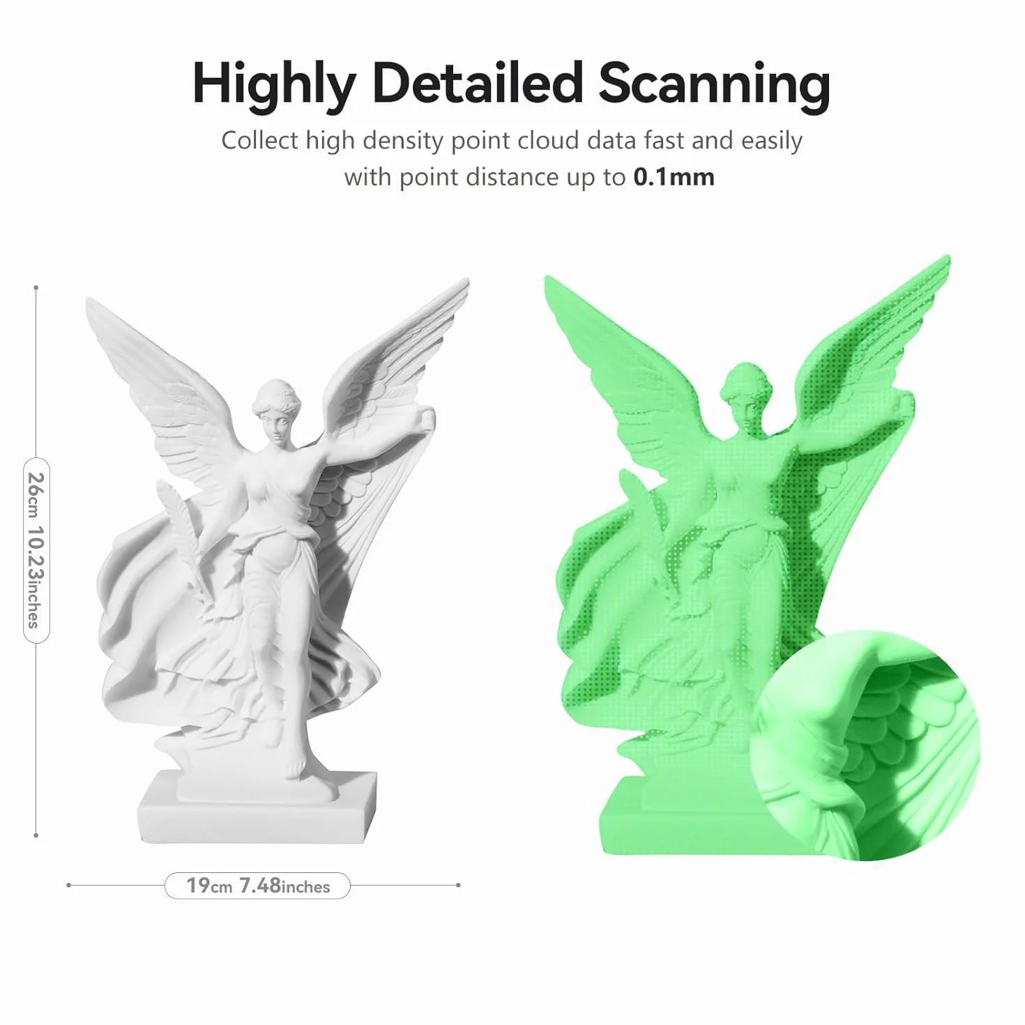 Creality Escáner oficial CR Scan Ferret Pro 3D para impresión 3D, actualización de escáner de mano con escaneo inalámbrico, seguimiento antivibración, escaneo rápido a todo color, precisión de 0,1 mm