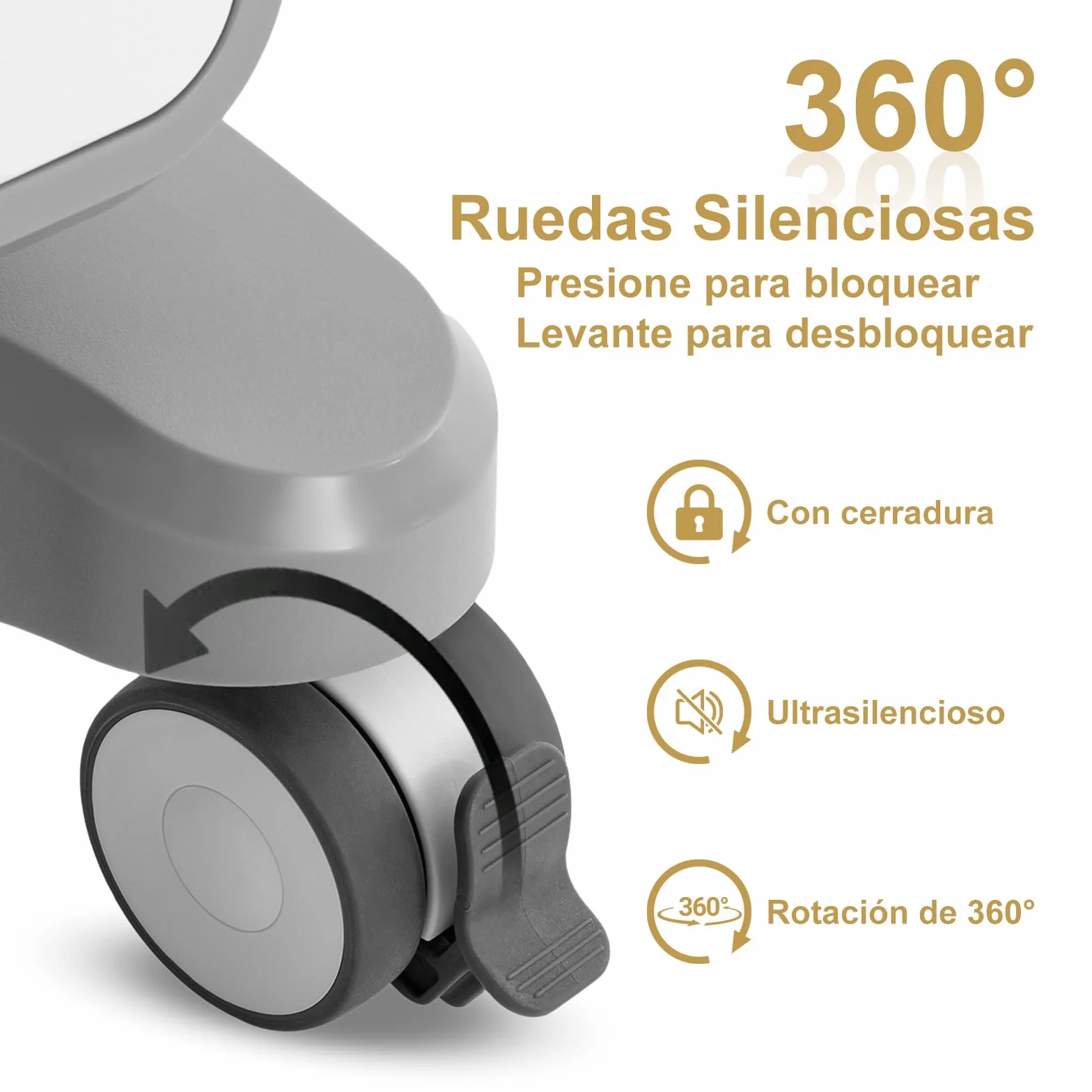 Carrito Médico con 2 Cajones, Carro de Almacenamiento Rodante para Laboratorio y Dental