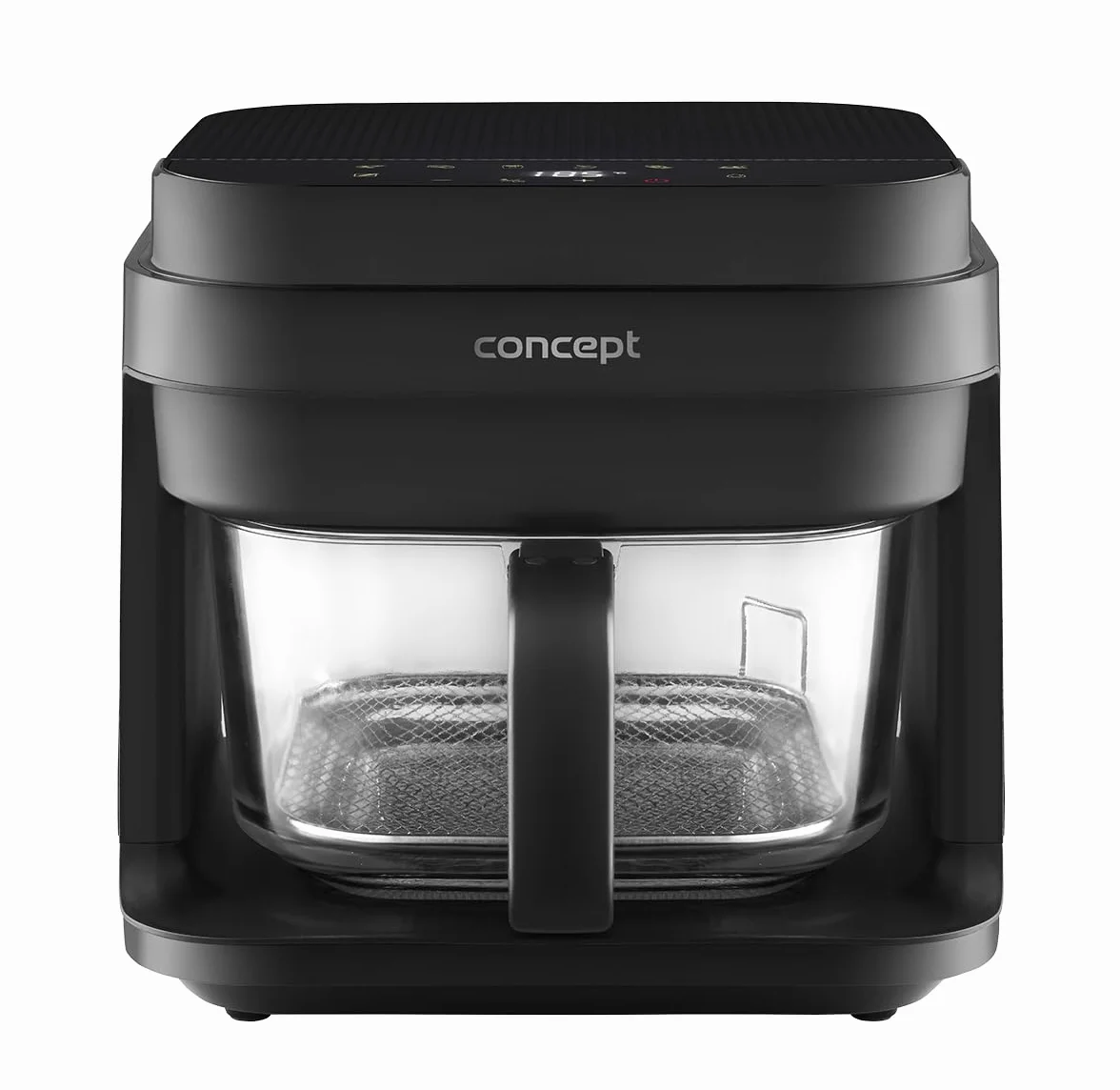 Freidora de aire caliente GLASS & FAST FR5500, 5,5 L, color negro