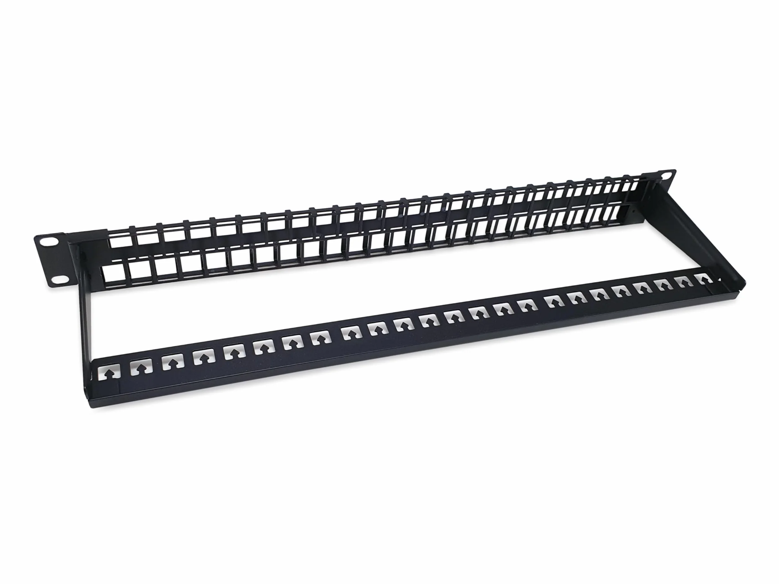 Panel de conexión Keystone Cat.6 sin blindaje de 48 Puertos, Negro