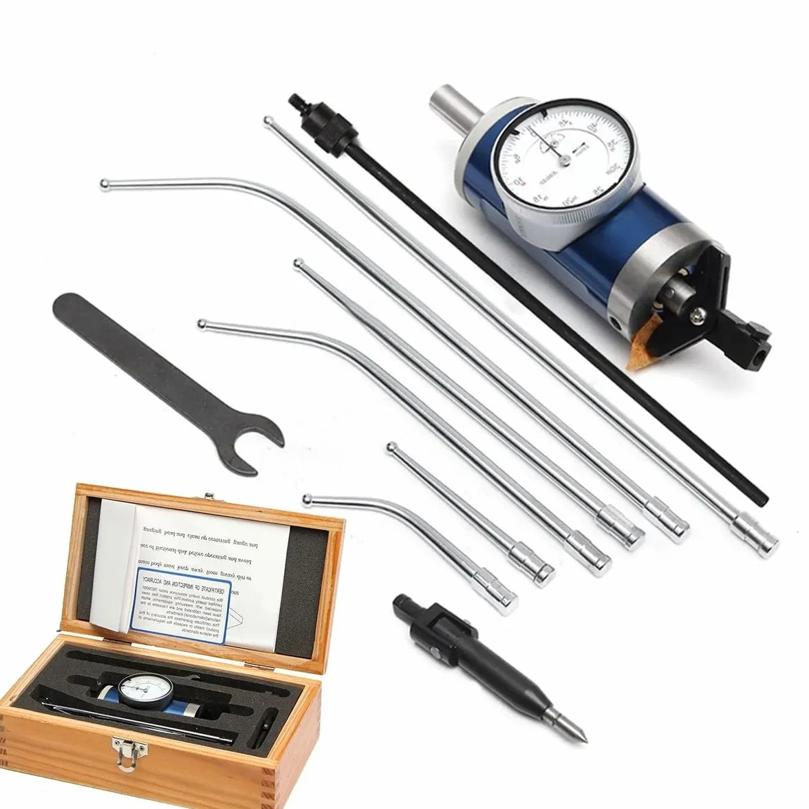 Indicador de Centrado Coaxial Fresadora, 0-3mm Dial de Alineación Test Juego Completo