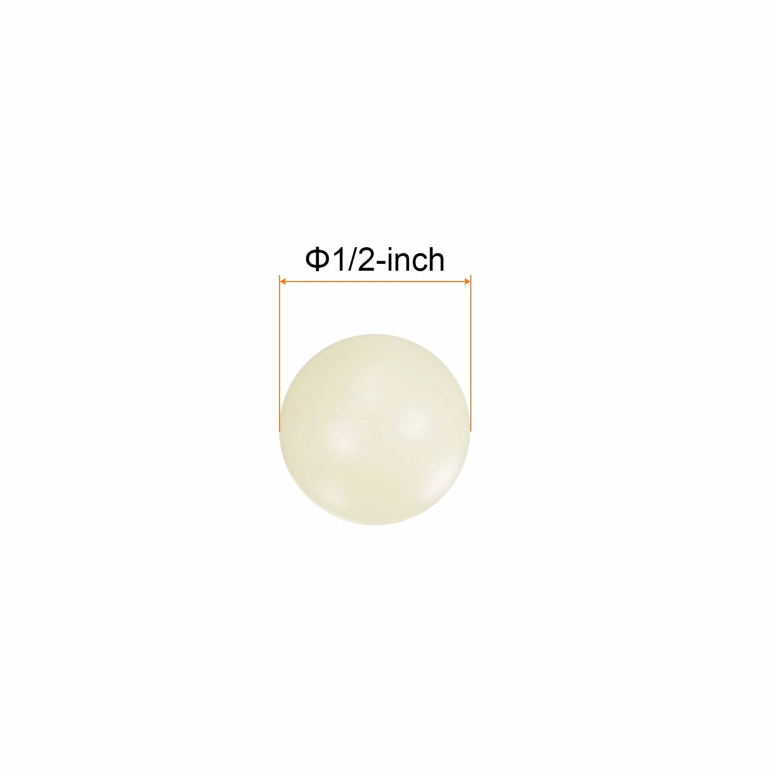 sourcing map 2szt PA66 Nylon Sólido Plástico Bolas 1/2" G3 Precisión Rodamiento Bola