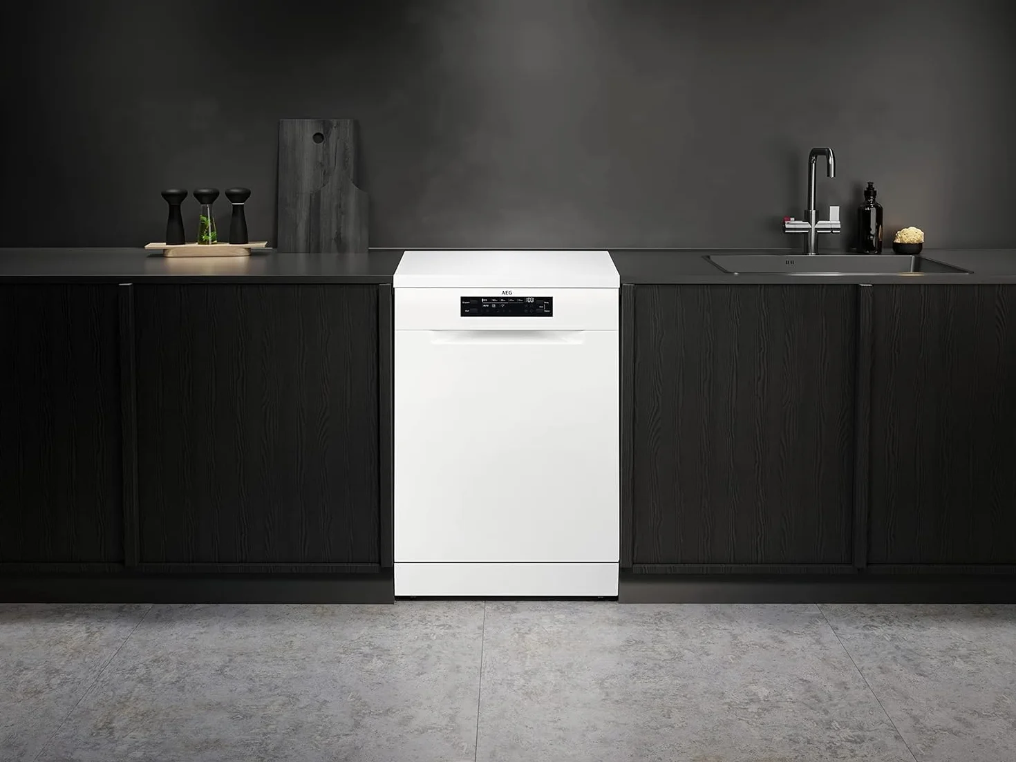 AEG Lavavajillas Libre Instalación FFB64627ZW 60 cm 13 Cubiertos AirDry Display XL Cesto Quicklift Motor Inverter 44 dB(A) Blanco