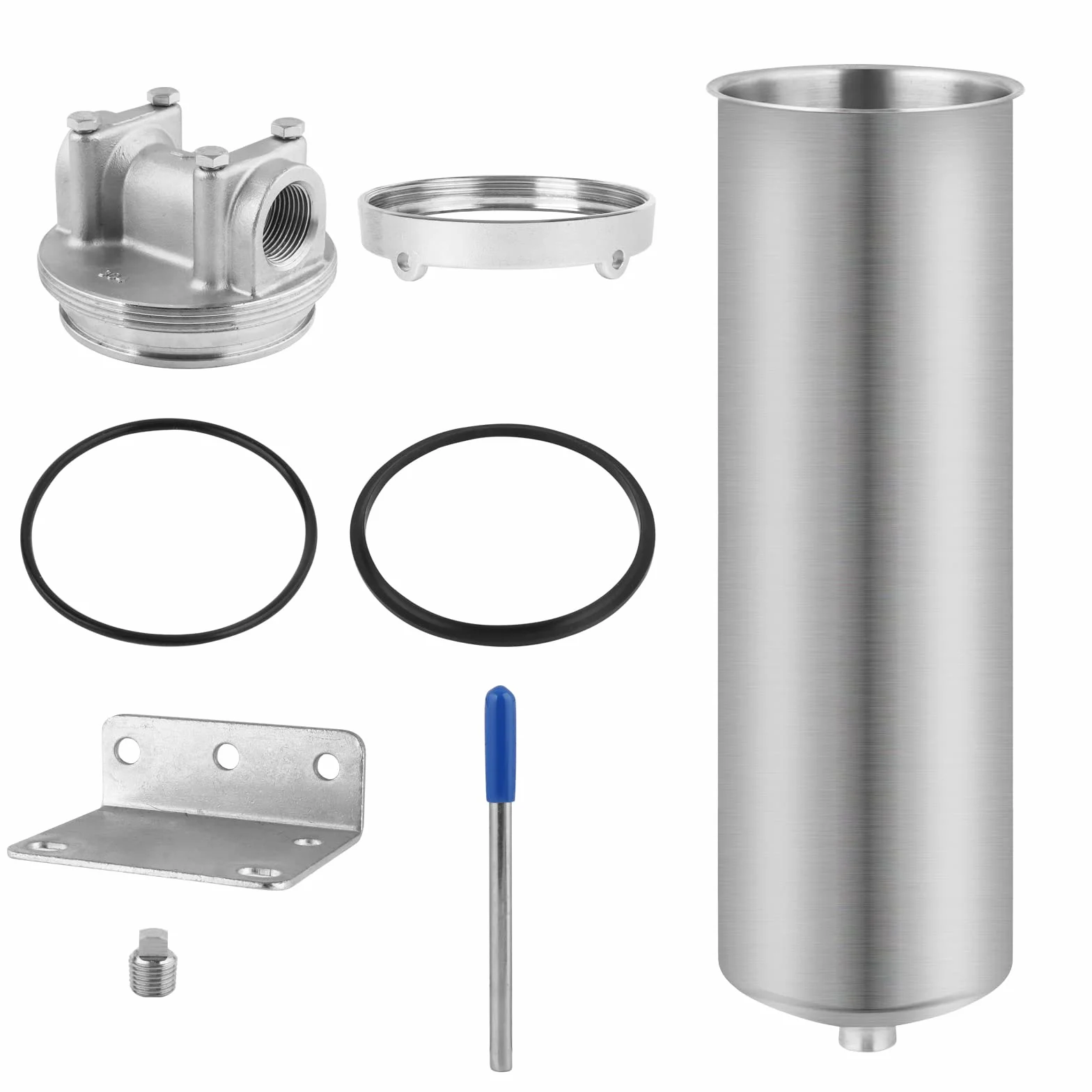 NSF Carcasa de filtro de acero inoxidable 304 para purificación de agua 10 pulgadas 3/4 NPT