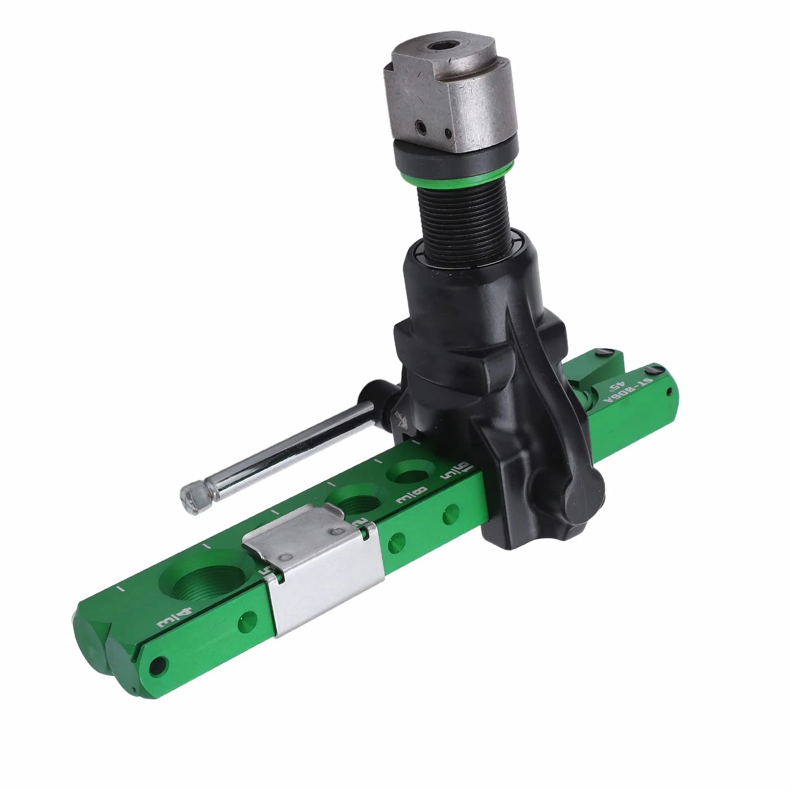 Expansor de Cono Excéntrico Universal 45 Grados 2 en 1 Herramienta de Abocardado de Tuberías de Trinquete con Función de Taladro Manual para Tuberías de Aluminio de Cobre 1/4 Pulg. 5/16 Pulg. 3/8 Pulg