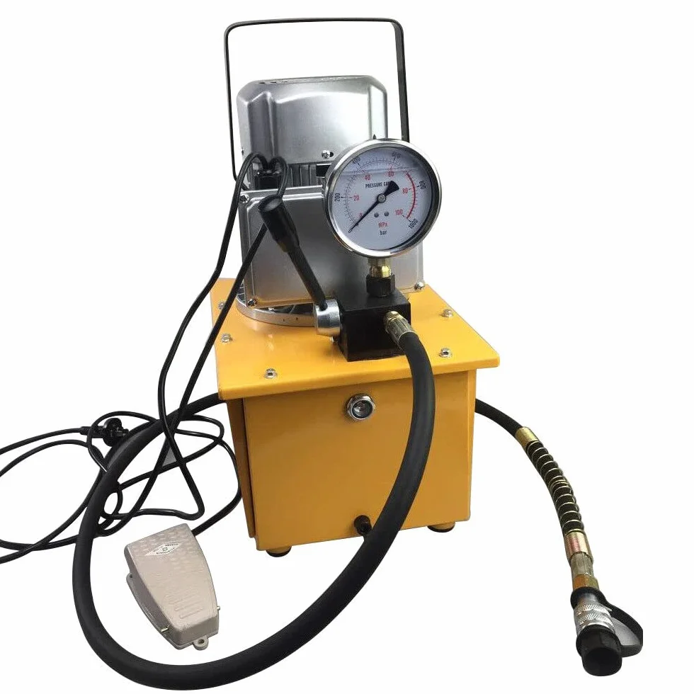 Bomba hidráulica eléctrica de 7 l con válvula manual, bomba eléctrica 70 MPA 1400 R/min