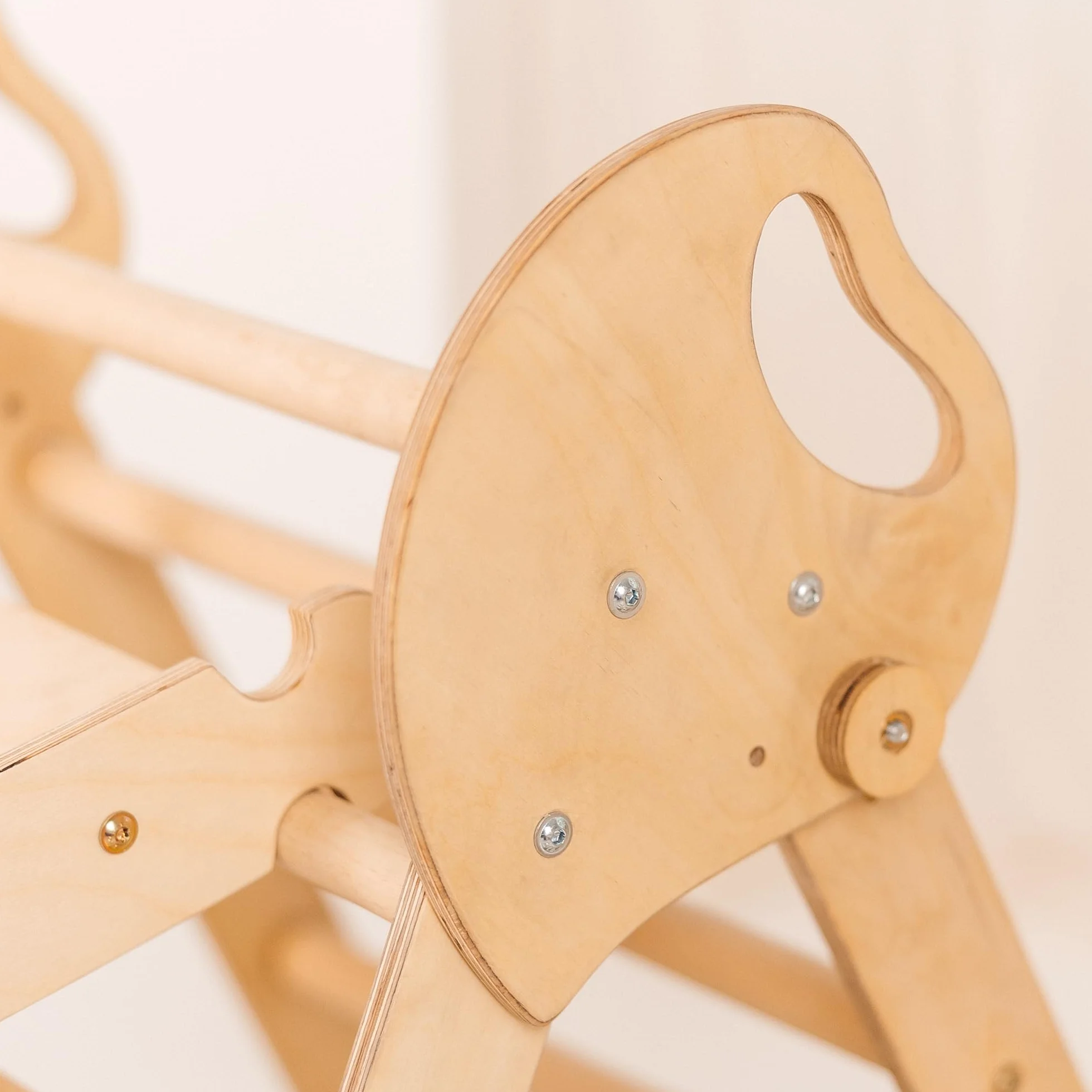 Estructura de Escalada 5 en 1 para Niños - Escalera Triángulo, Arco, Balance Board y Cojín, Montessori, Gimnasio de Madera 1-3 Años