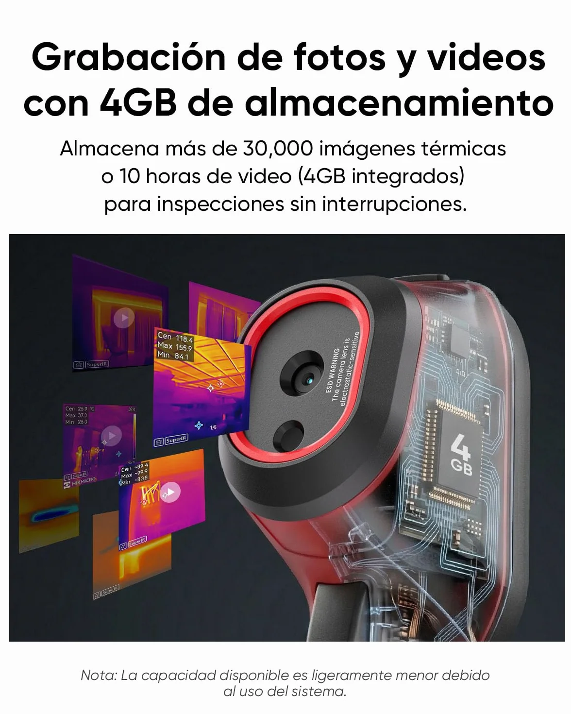 HIKMICRO D02 Cámara Térmica 240x240 con Cámara Visible SuperScene 3200mAh