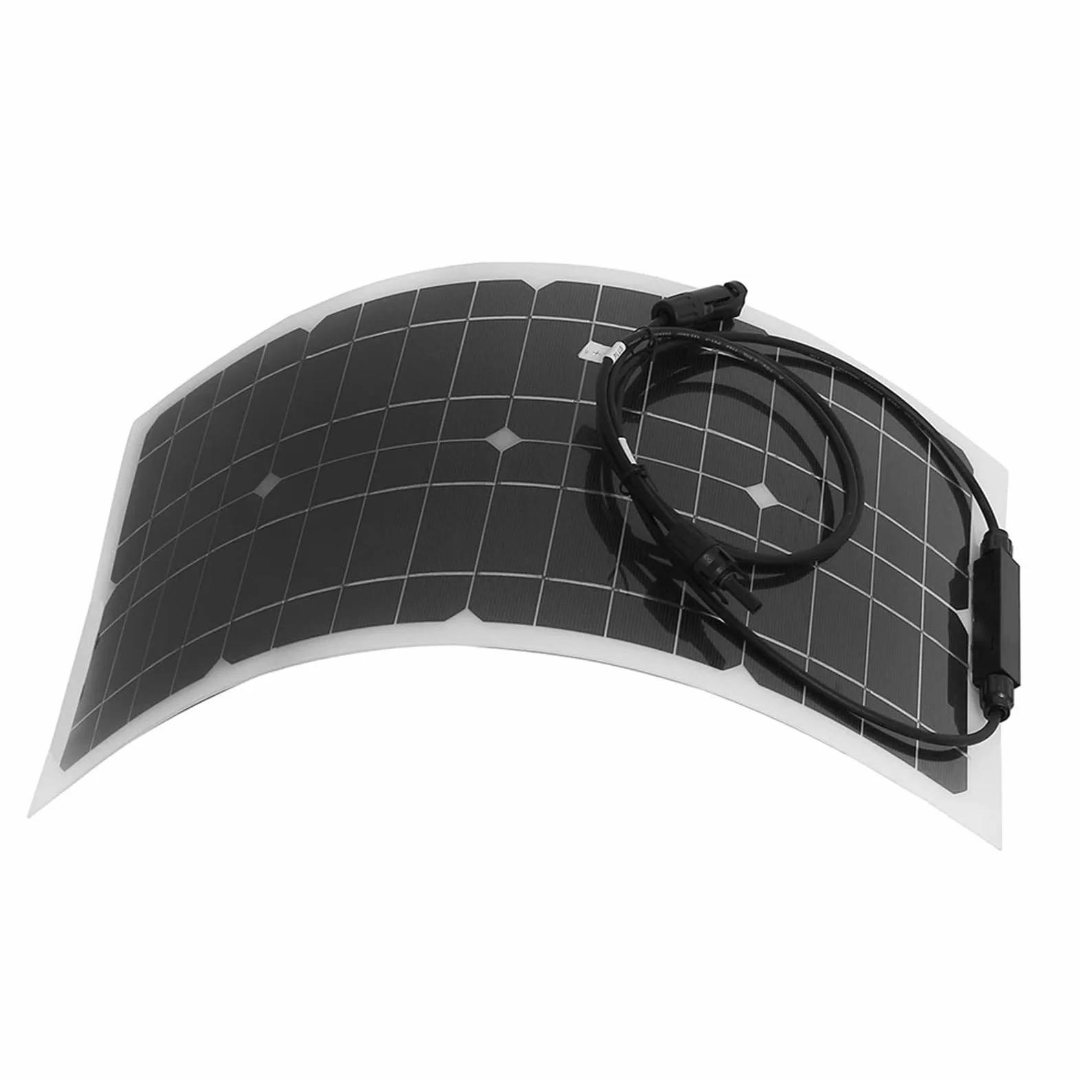 Kit de Panel Solar Flexible para Vehículos Recreativos y - de Generación de Energía Solar para Exteriores | Panel Solar Monocristalino Liviano de 100 W